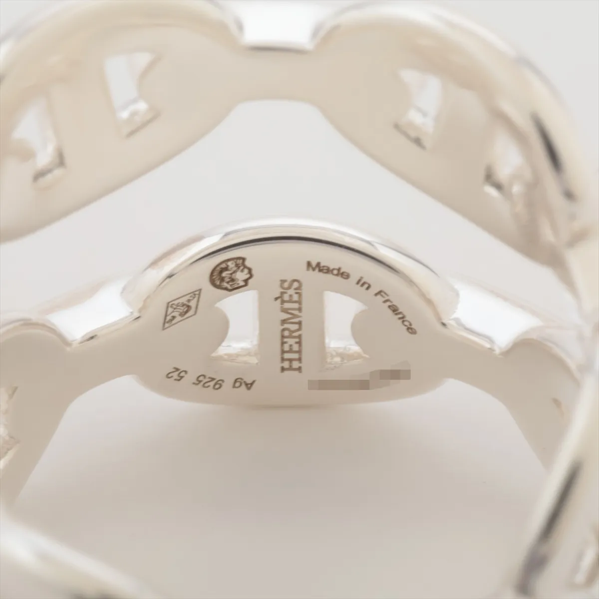 Chaine d'Ancre Enchainée Double 2025 Ring, Size 52, 925 Sterling Silver, 7.9g, 25AG483701, some wear and tarnishing. — view 3