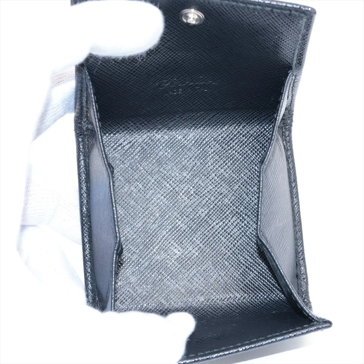 Saffiano 2MM935 Leather Coin Case Black — view 4