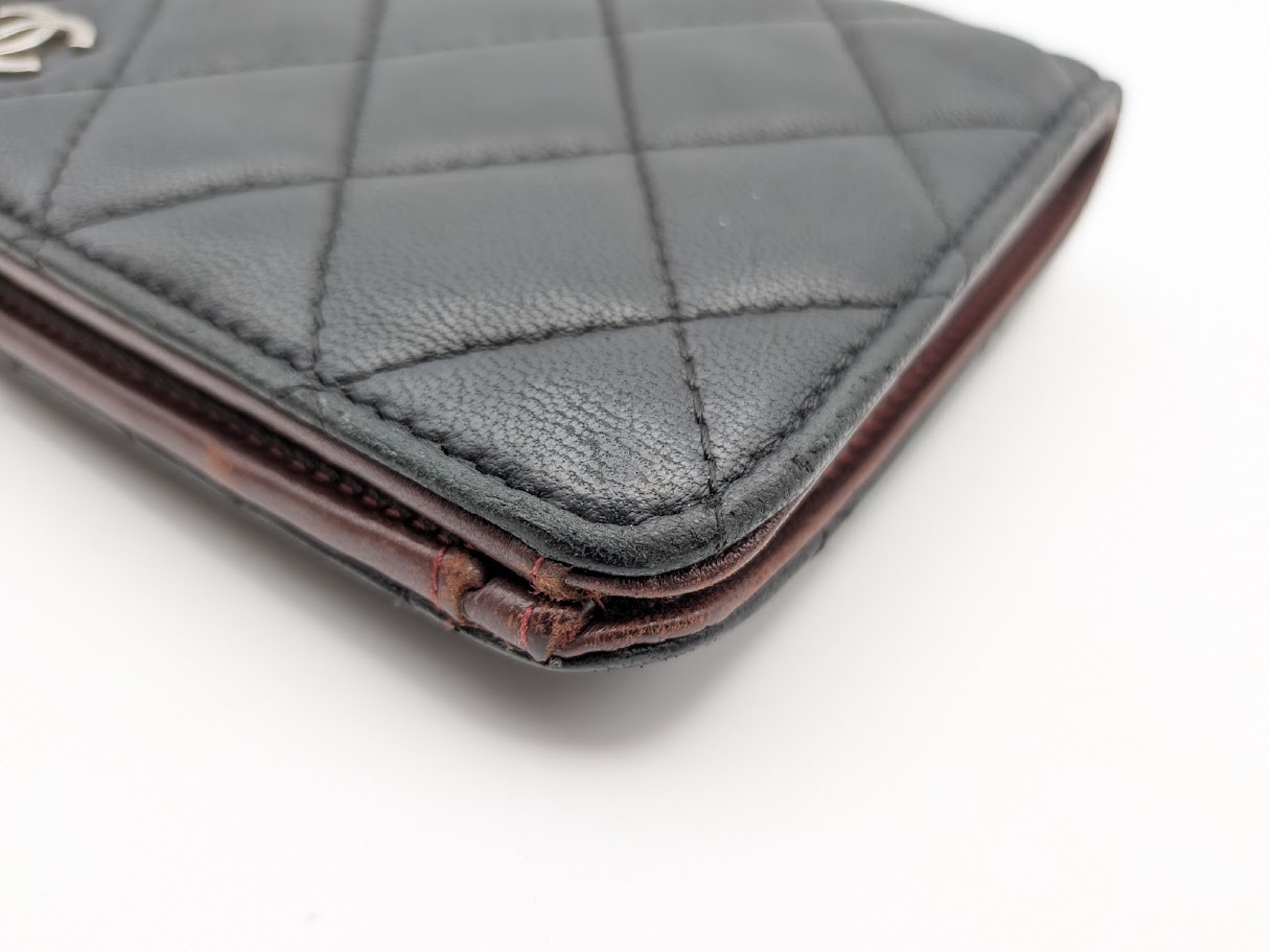 Lambskin Matelassé Coco Mark Long Wallet, Black, with original seal. — view 4