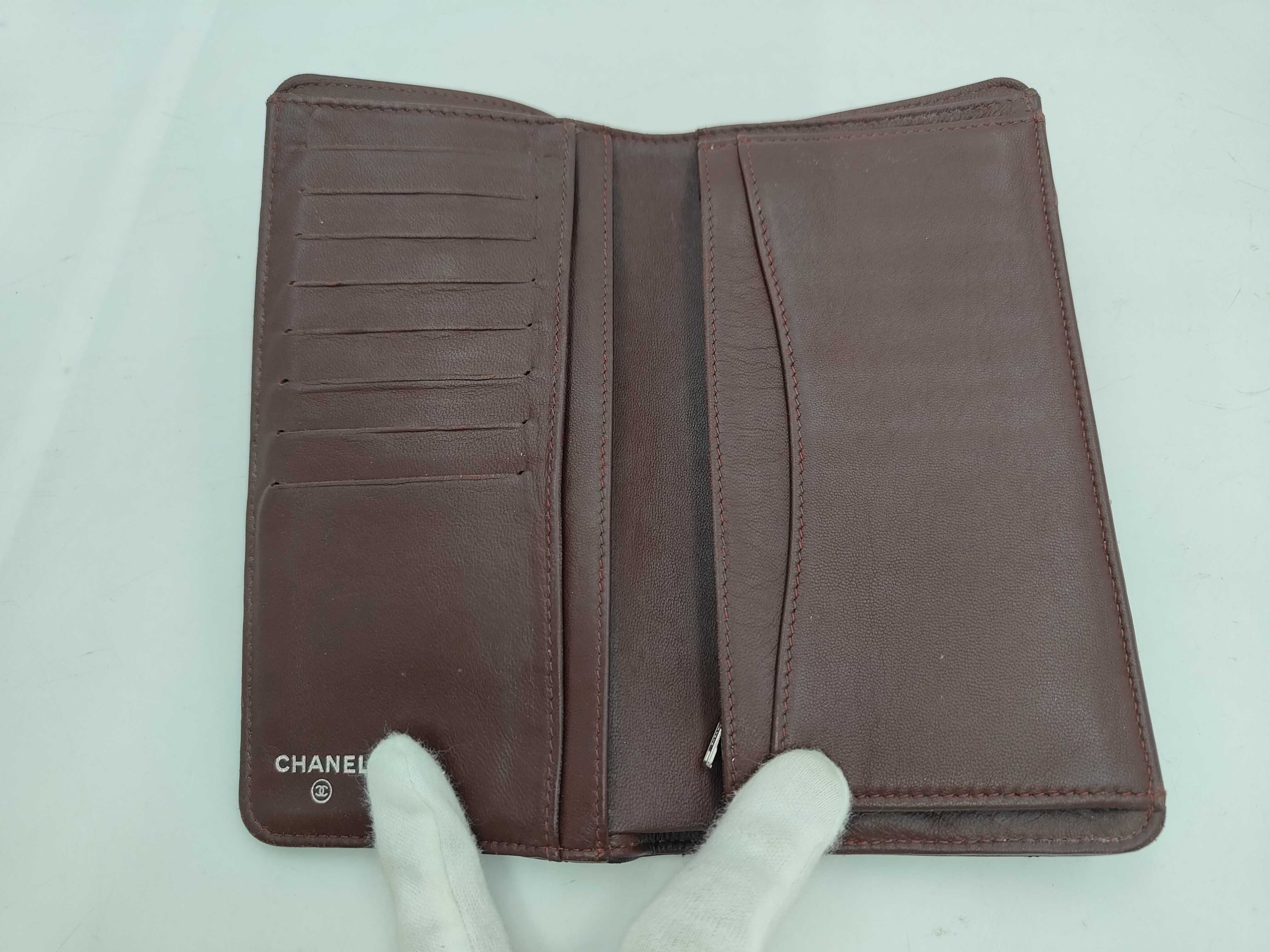 Lambskin Matelassé Coco Mark Long Wallet, Black, with original seal. — view 5