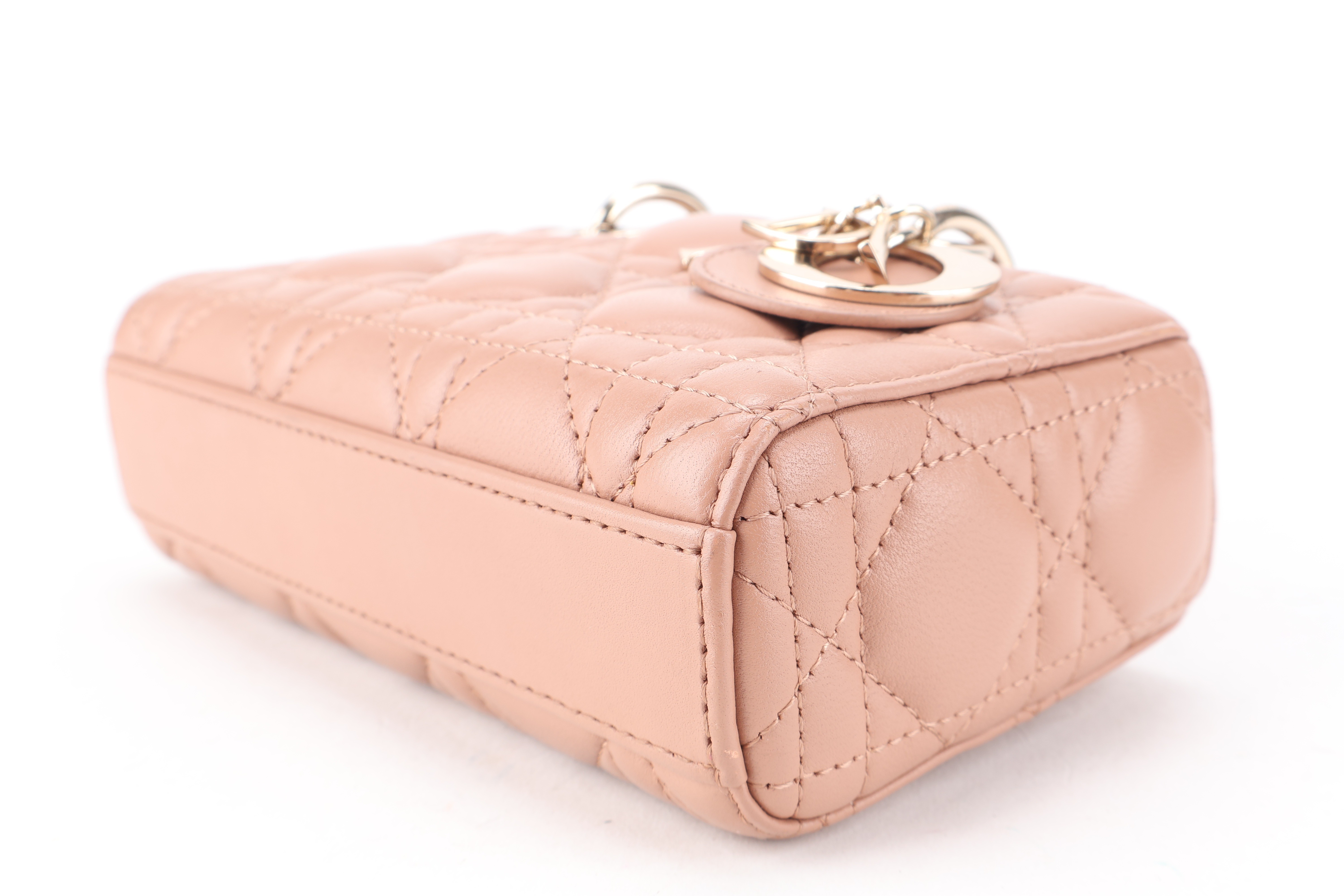 D JOY MICRO BEIGE LAMBSKIN GHW — view 3