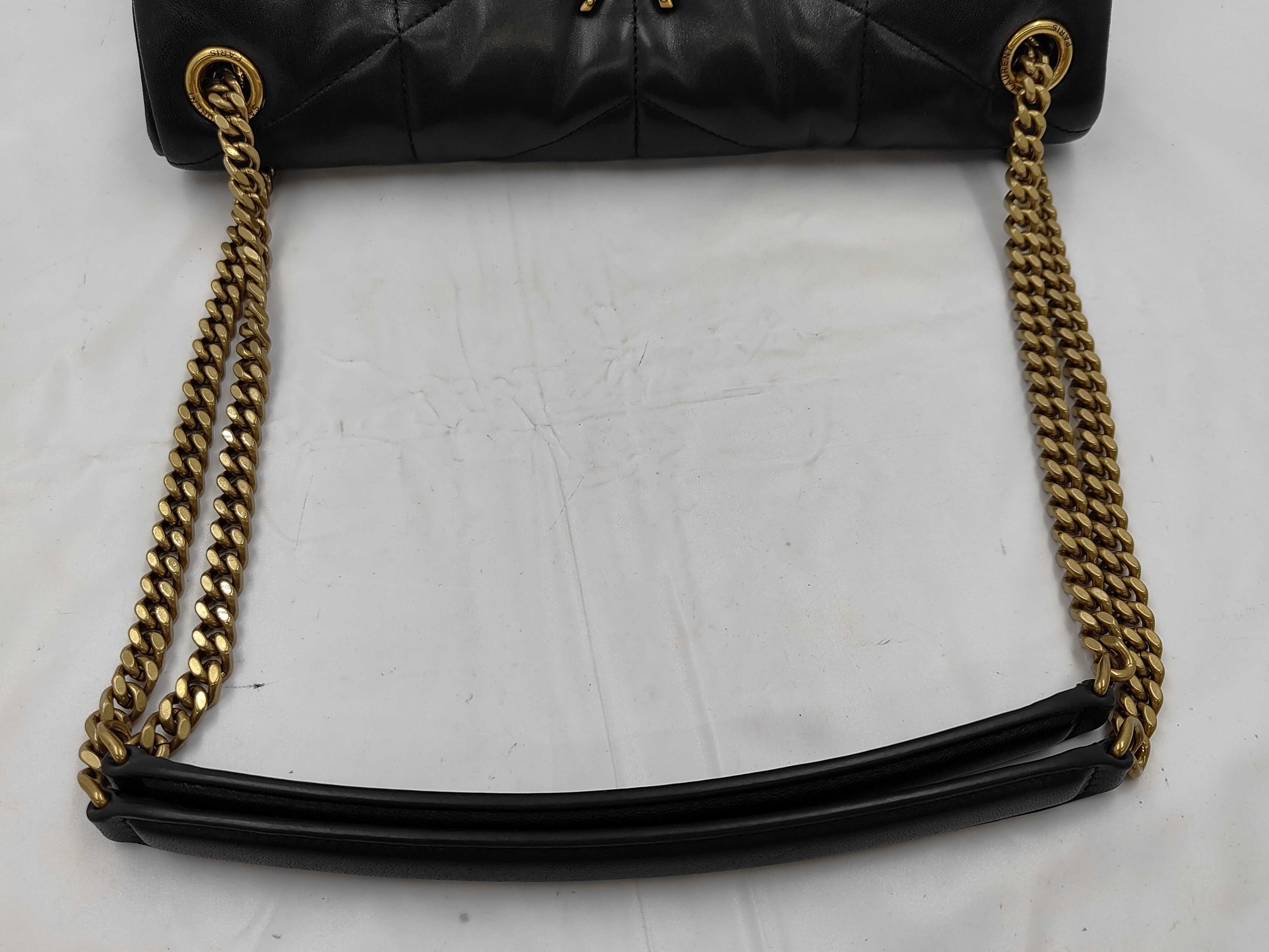 Chain Shoulder Bag, Black Leather Shoulder Bag — view 3
