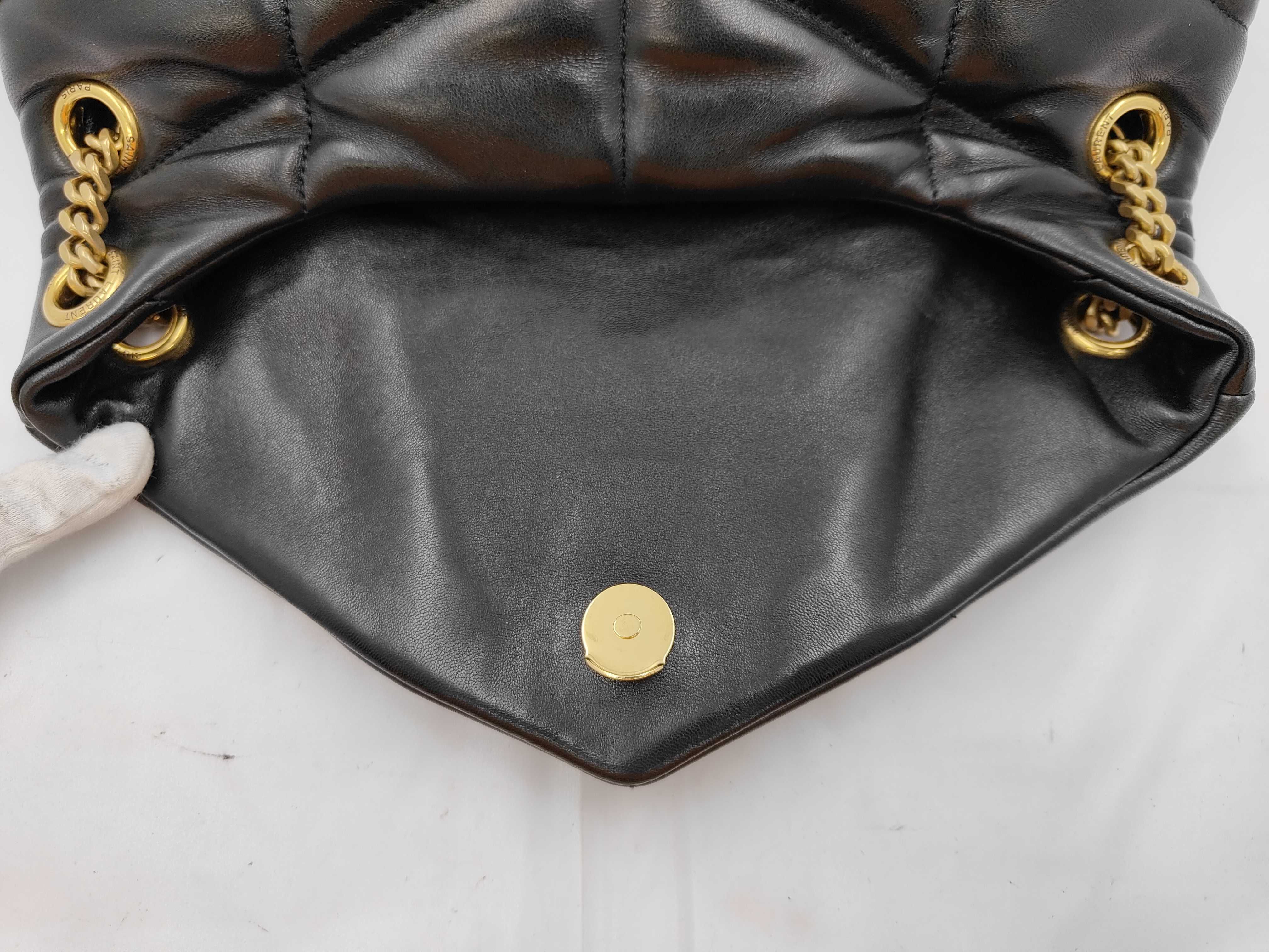 Chain Shoulder Bag, Black Leather Shoulder Bag — view 6
