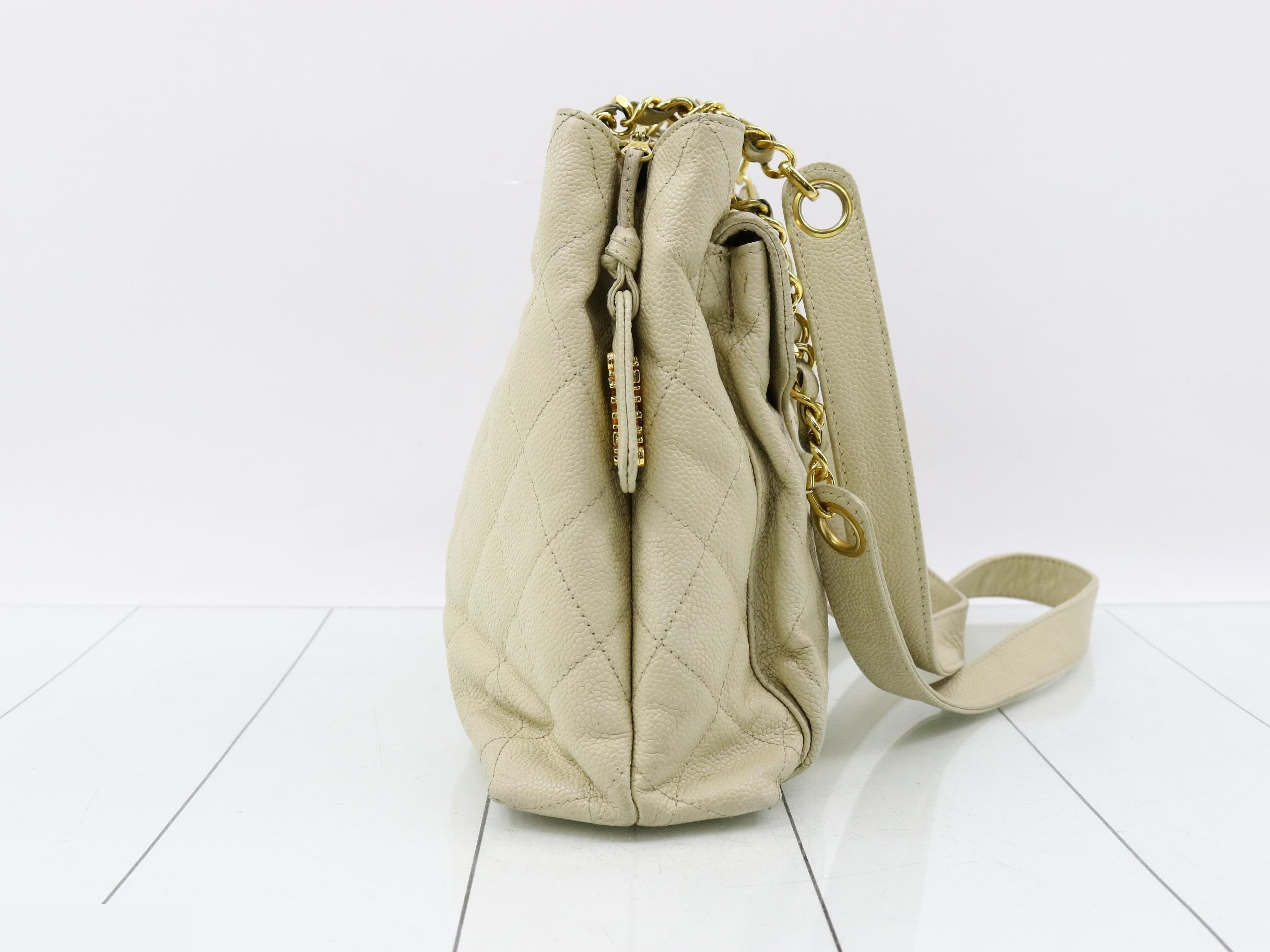 Matelassé Caviar Chain Shoulder Bag with Seal Card — view 4