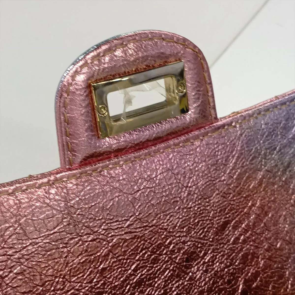 Matelassé 2.55 Mini Vintage Calf Single Flap Double Chain Bag Aurora Gold Hardware 30225513 (Serial Number in the 30s) AS0874 — view 14