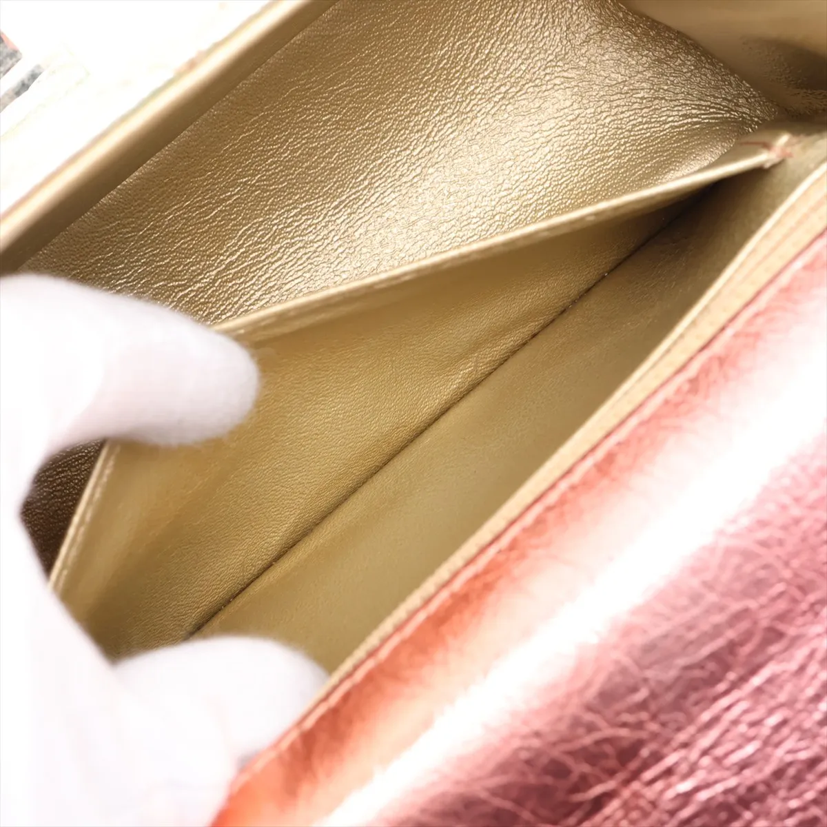 Matelassé 2.55 Mini Vintage Calf Single Flap Double Chain Bag Aurora Gold Hardware 30225513 (Serial Number in the 30s) AS0874 — view 8