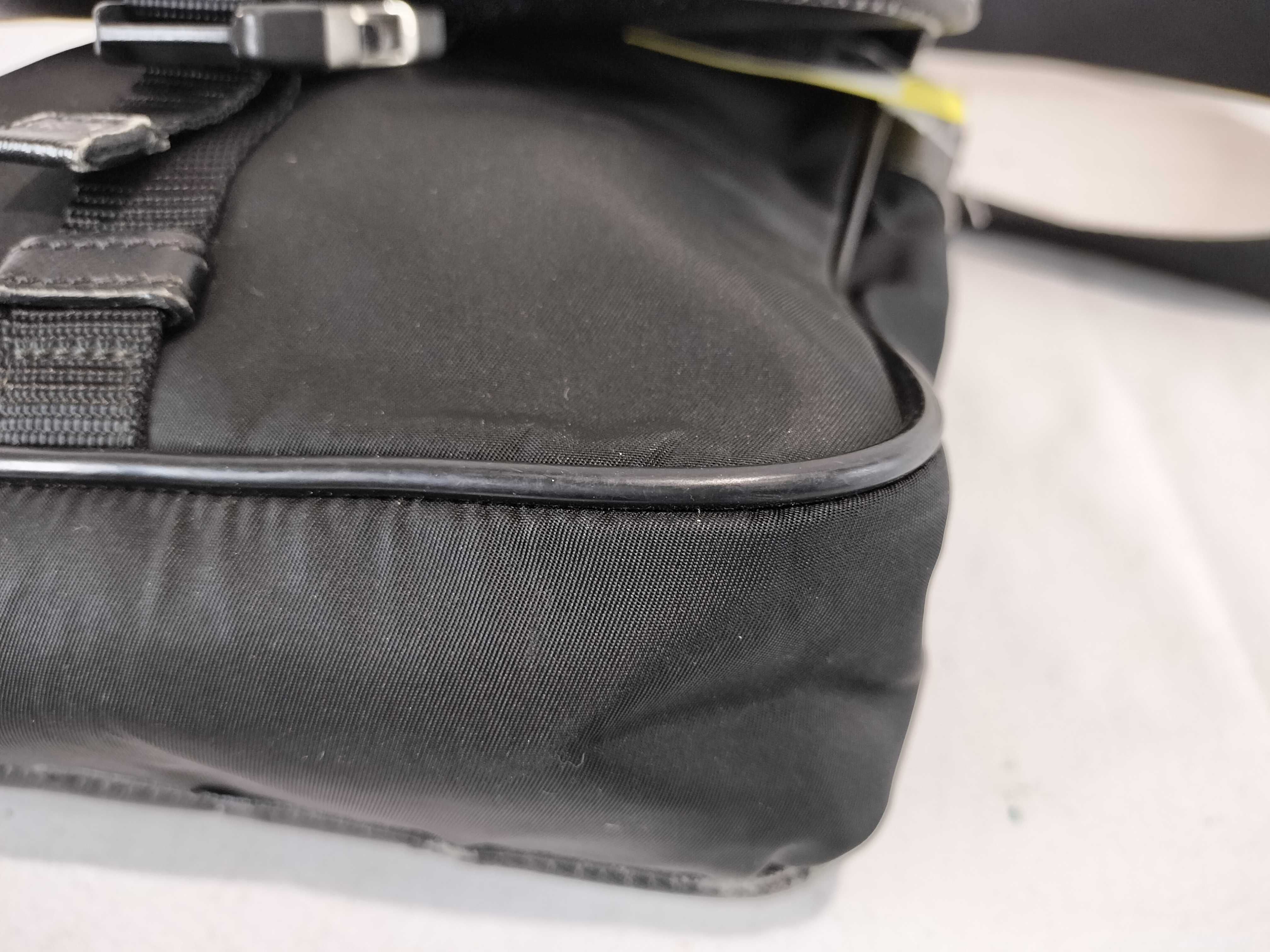 Nylon Leather Flap Shoulder Bag — view 6