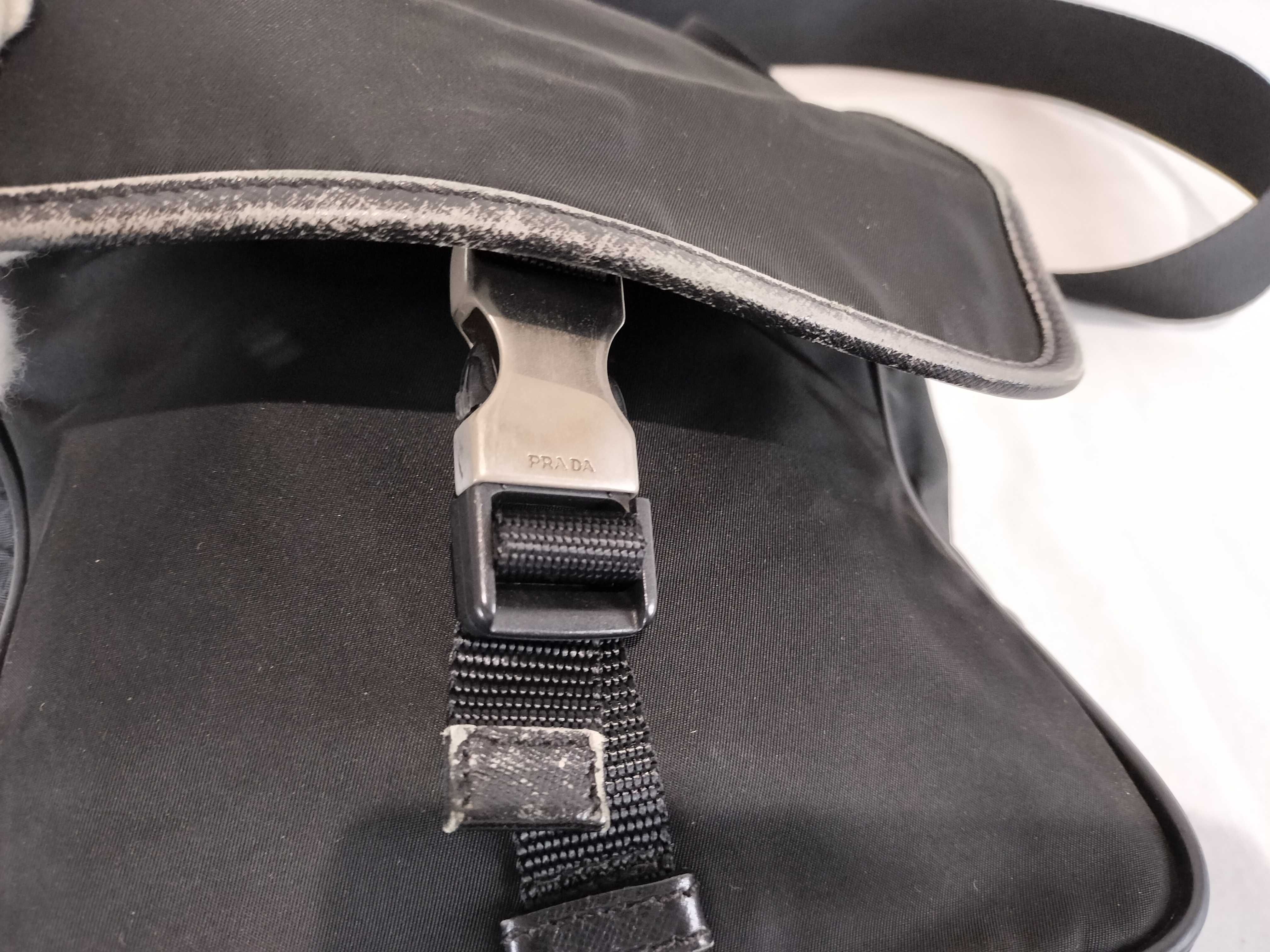 Nylon Leather Flap Shoulder Bag — view 8