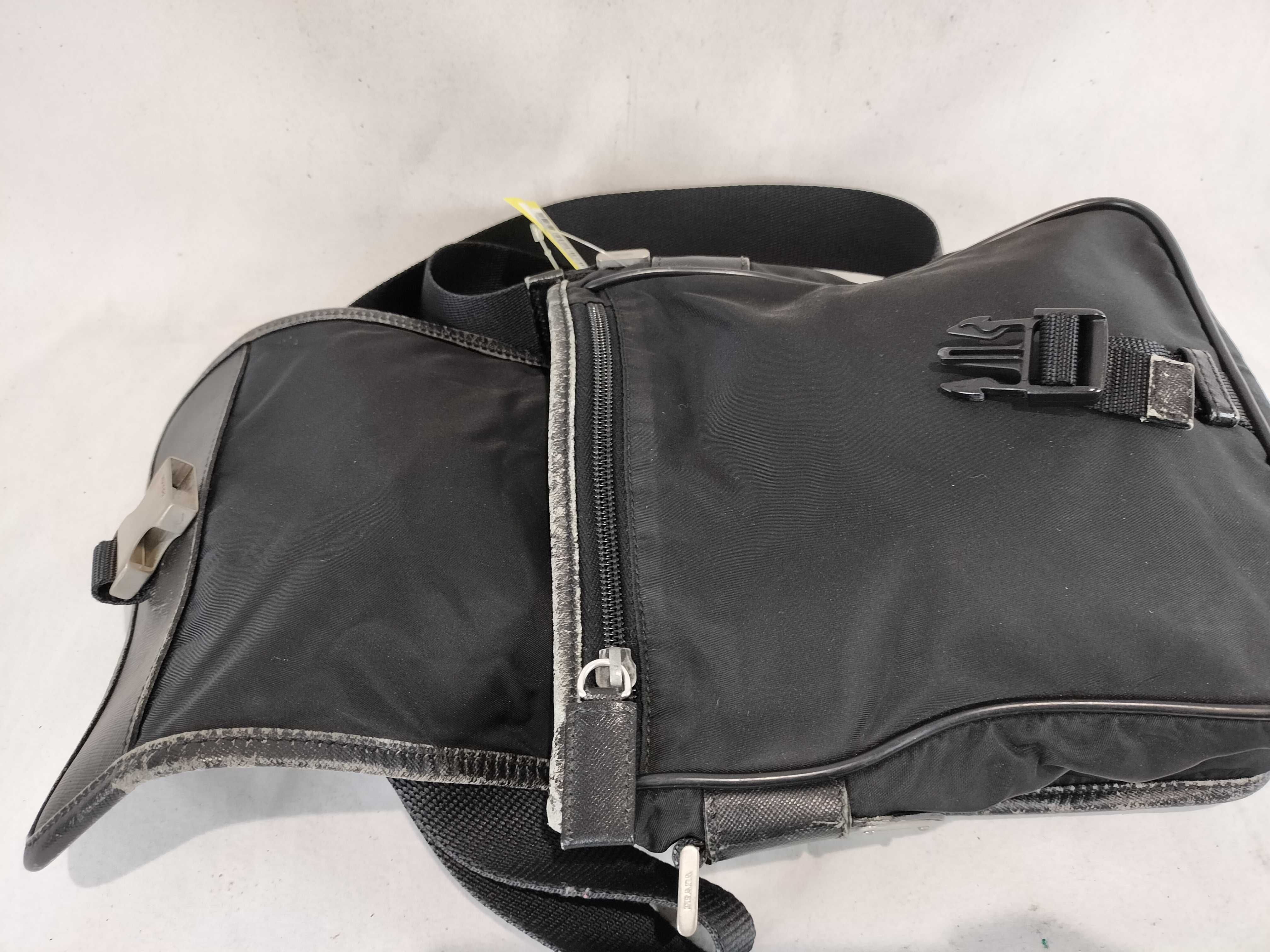 Nylon Leather Flap Shoulder Bag — view 9