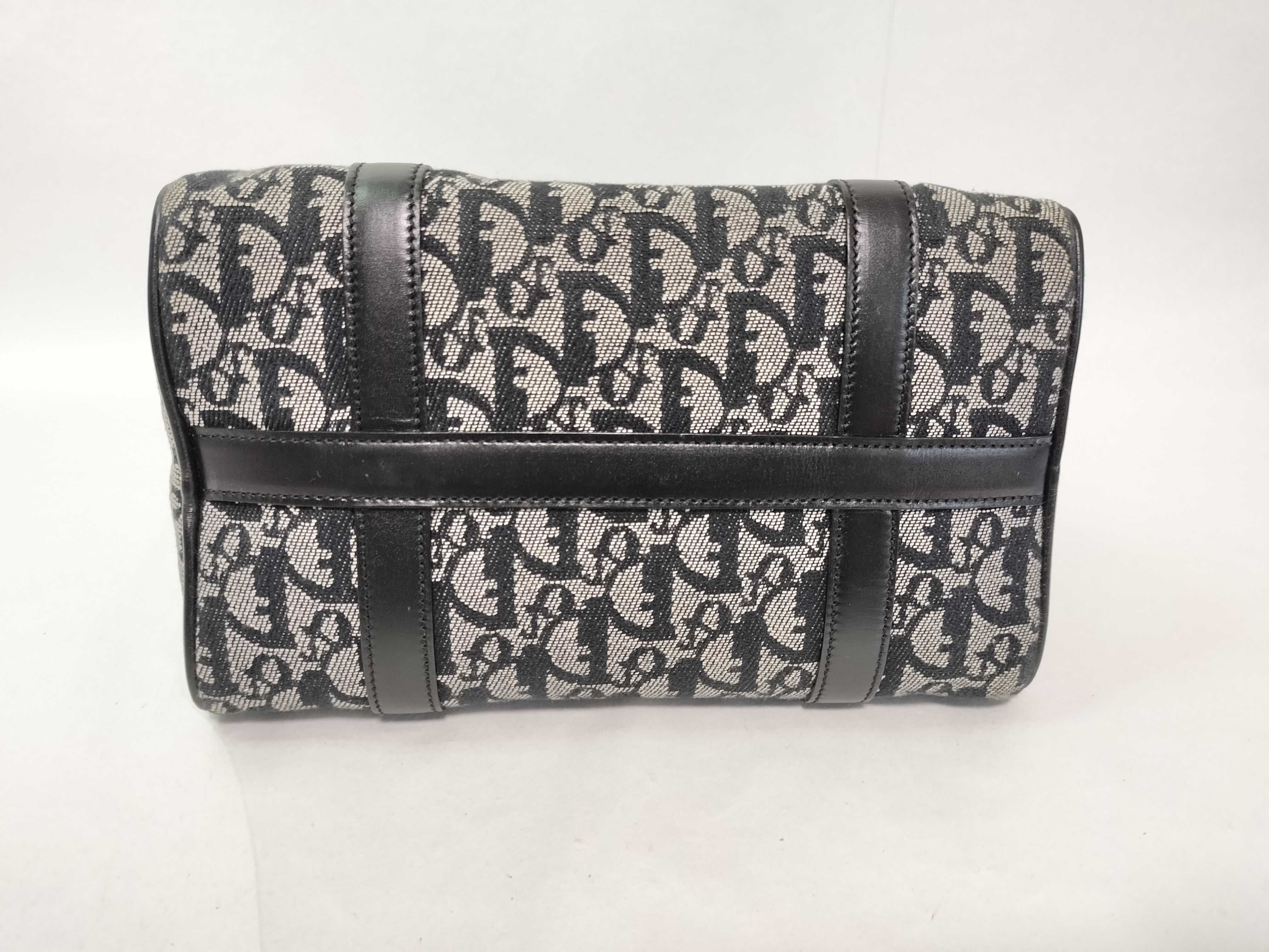 Trotter Christian Dior Trotter Canvas x Leather Handbag Navy Handbag — view 8