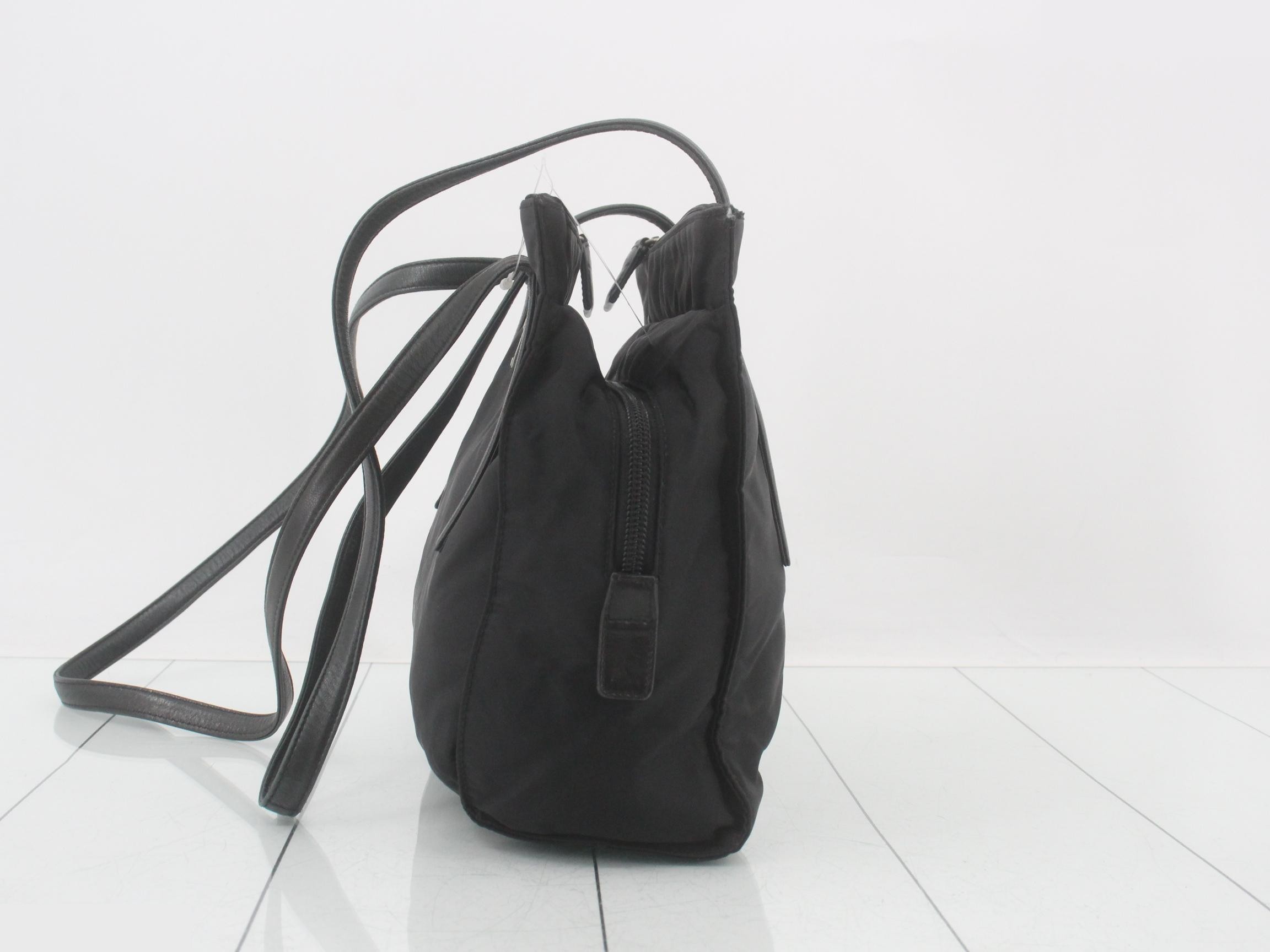 Nylon bag/shoulder bag, black — view 3