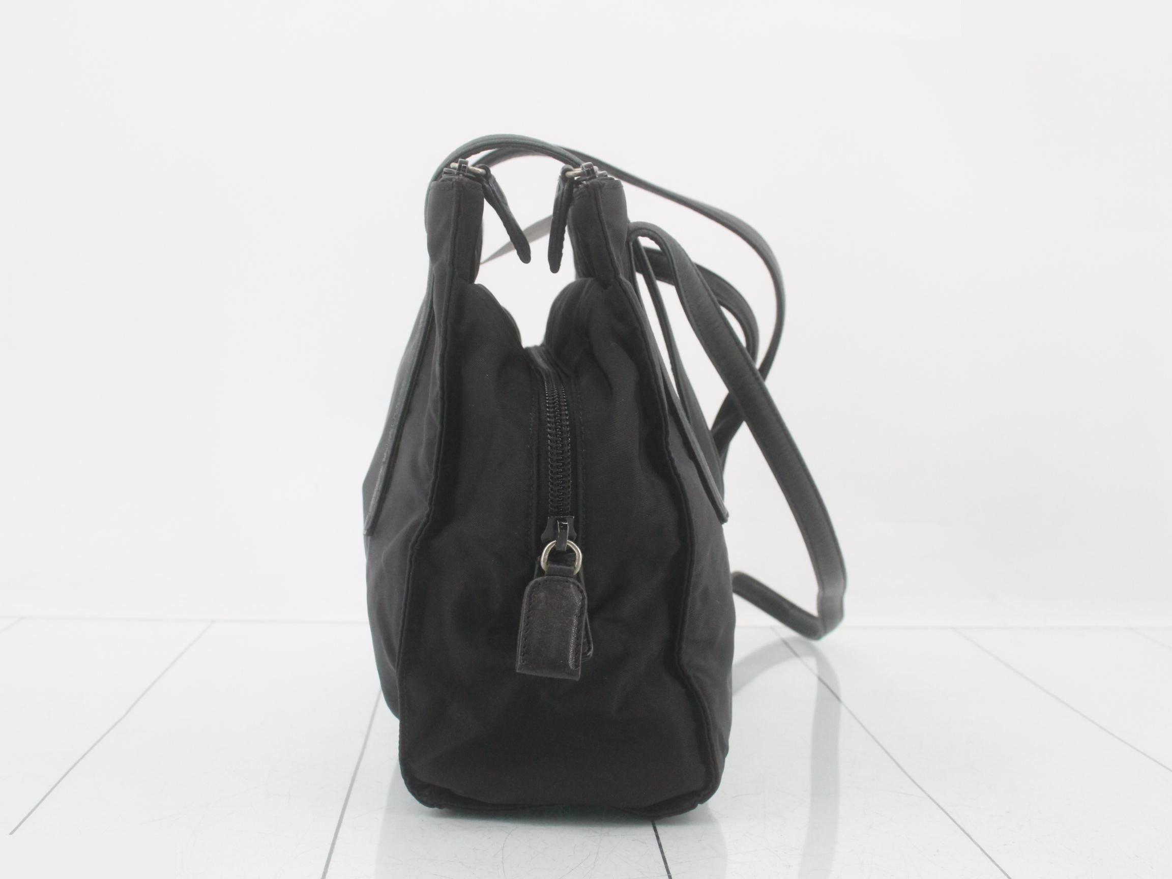 Nylon bag/shoulder bag, black — view 4