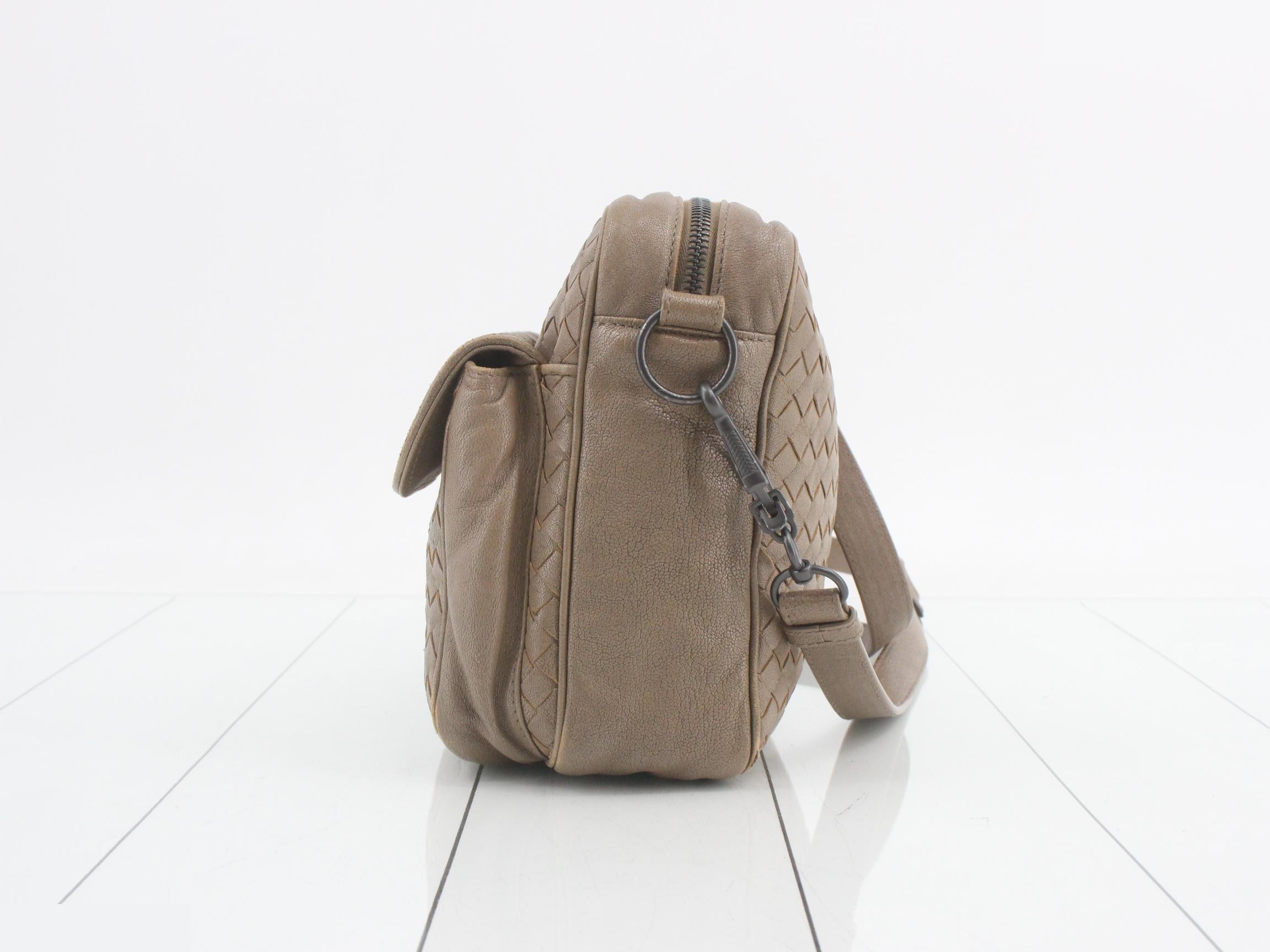 Intrecciato Leather Shoulder Bag — view 3