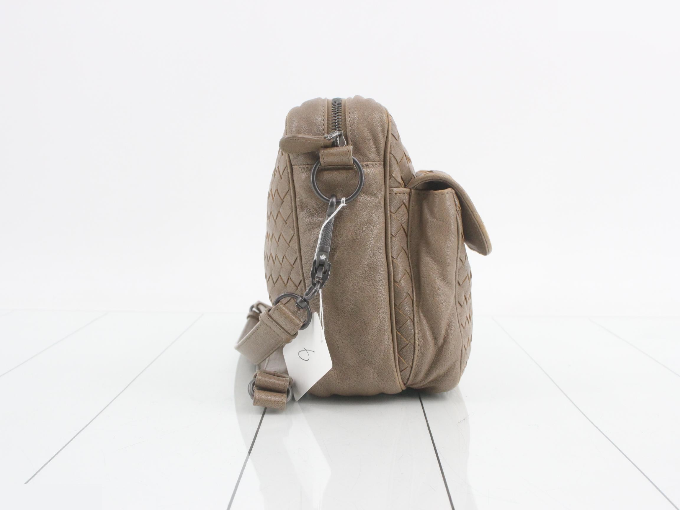 Intrecciato Leather Shoulder Bag — view 4