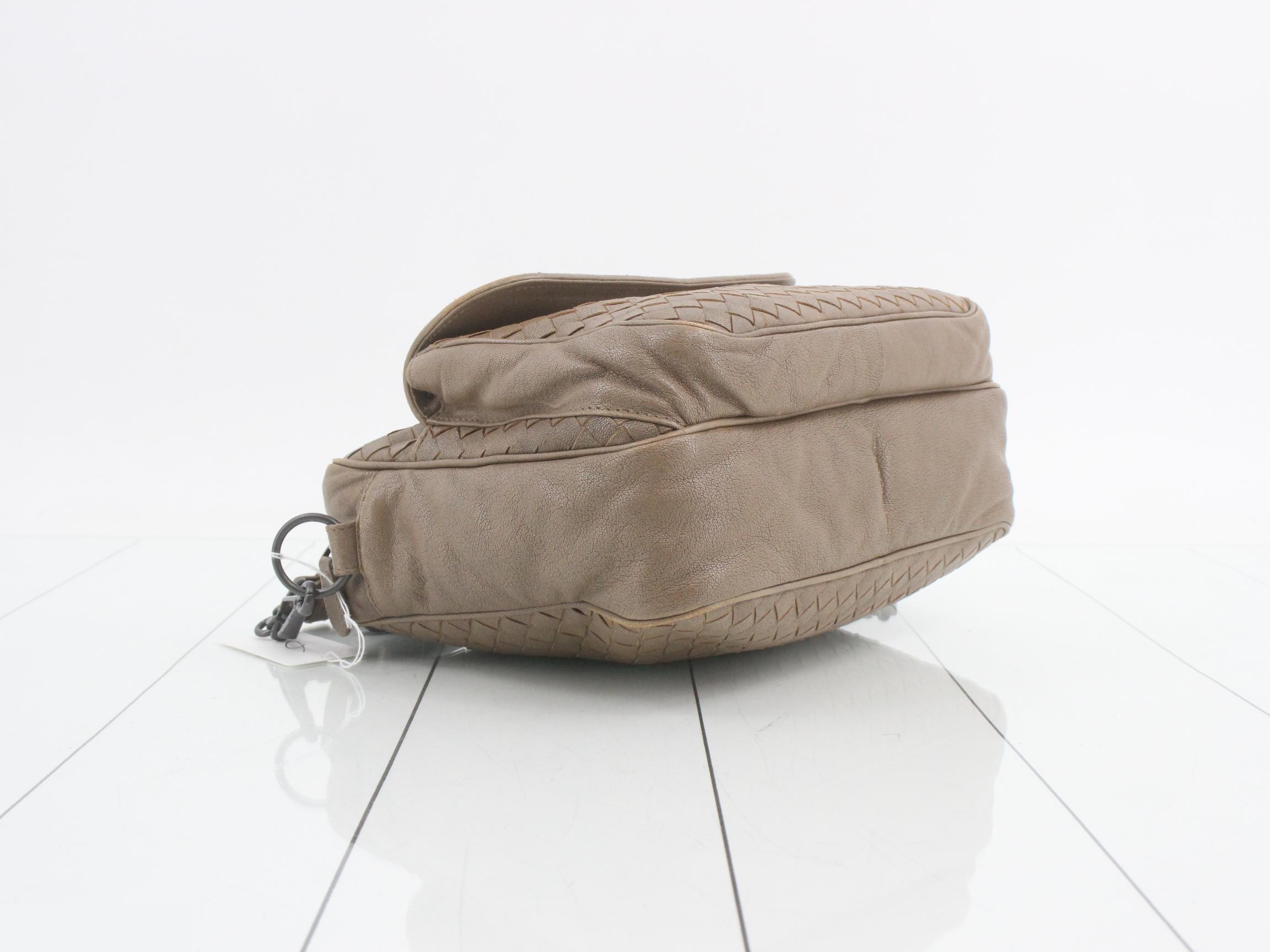 Intrecciato Leather Shoulder Bag — view 5