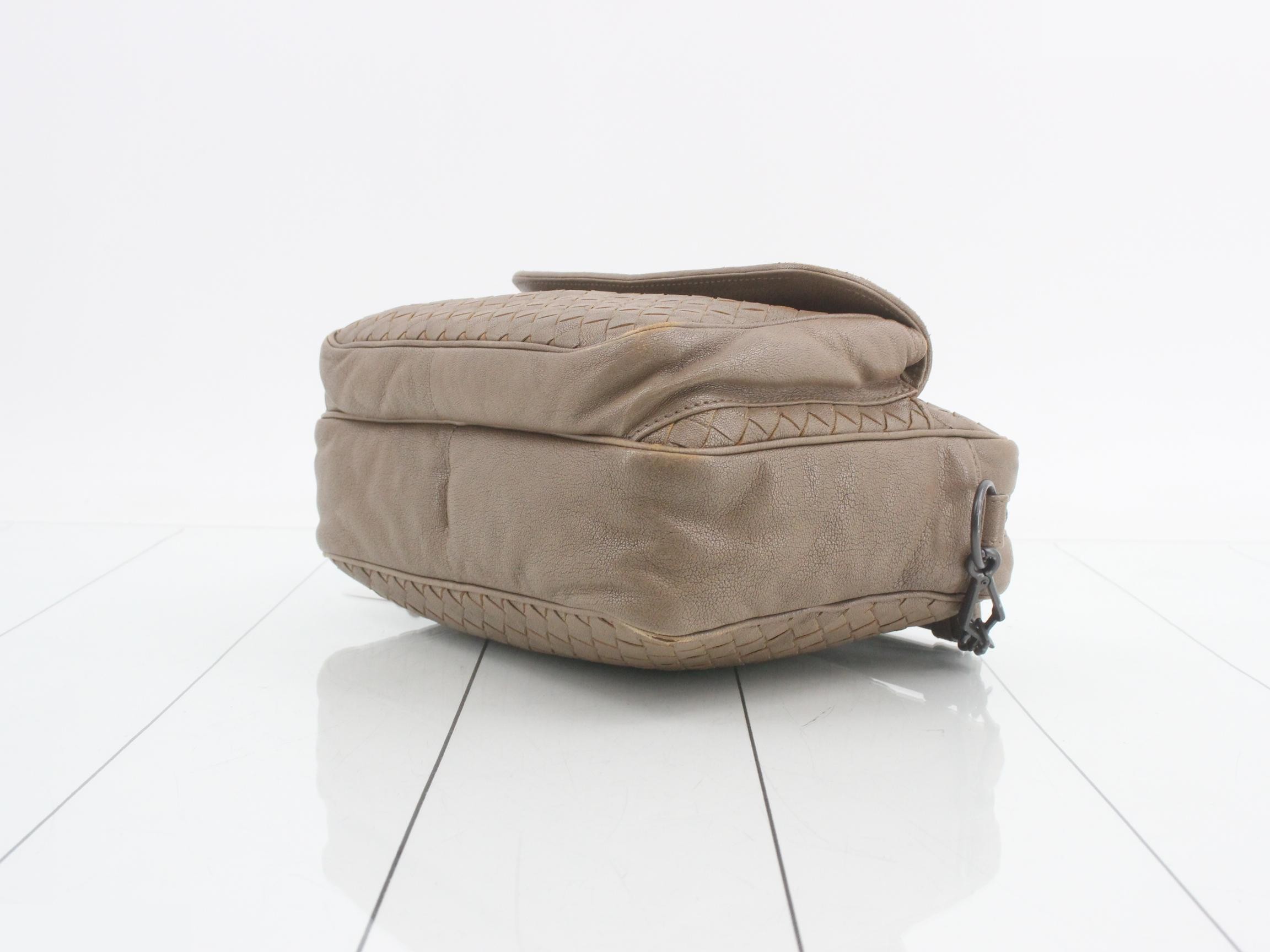 Intrecciato Leather Shoulder Bag — view 6