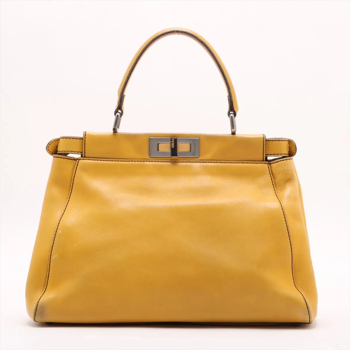 Peekaboo Large Leather 2WAY Handbag Yellow 8BN210 — view 2