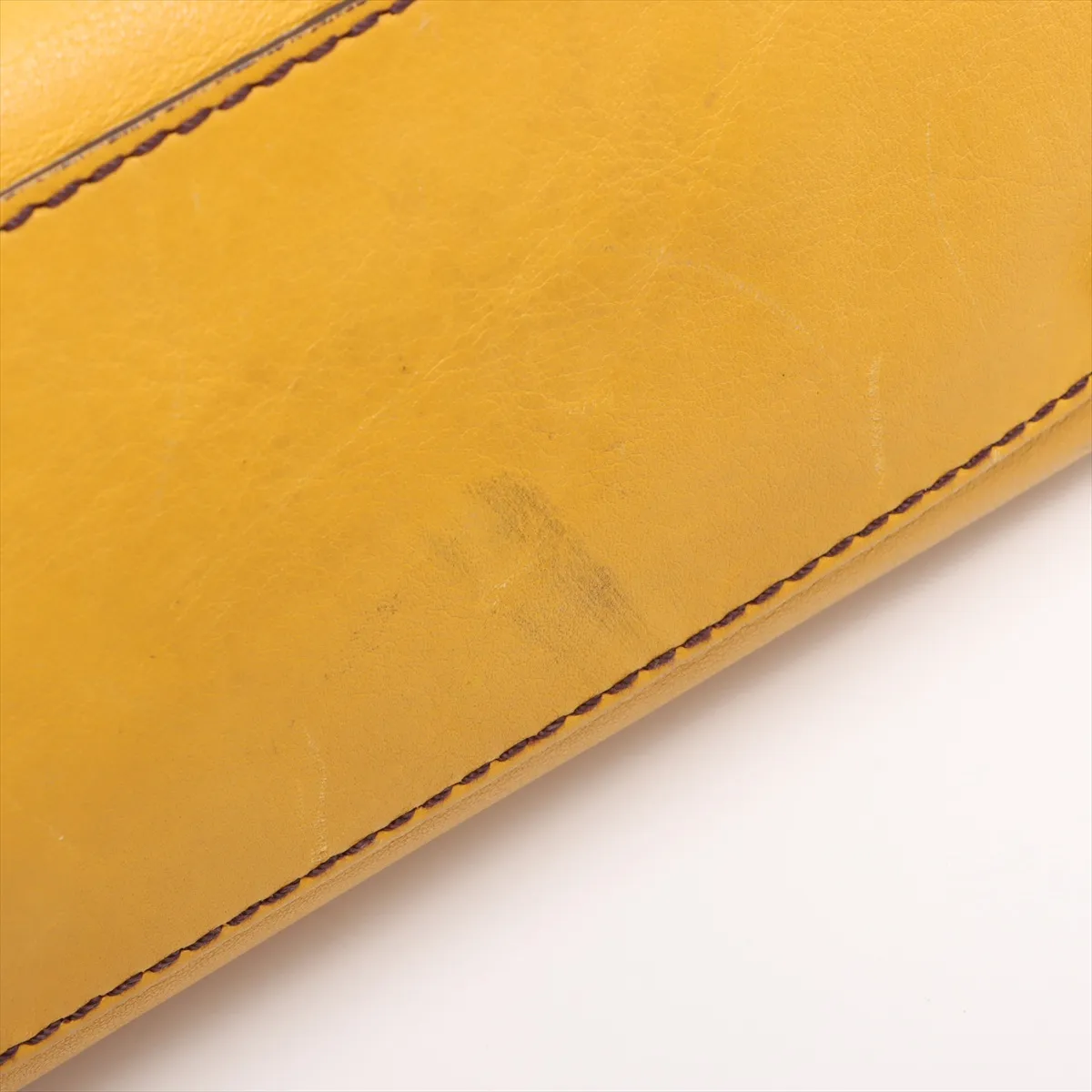 Peekaboo Large Leather 2WAY Handbag Yellow 8BN210 — view 12