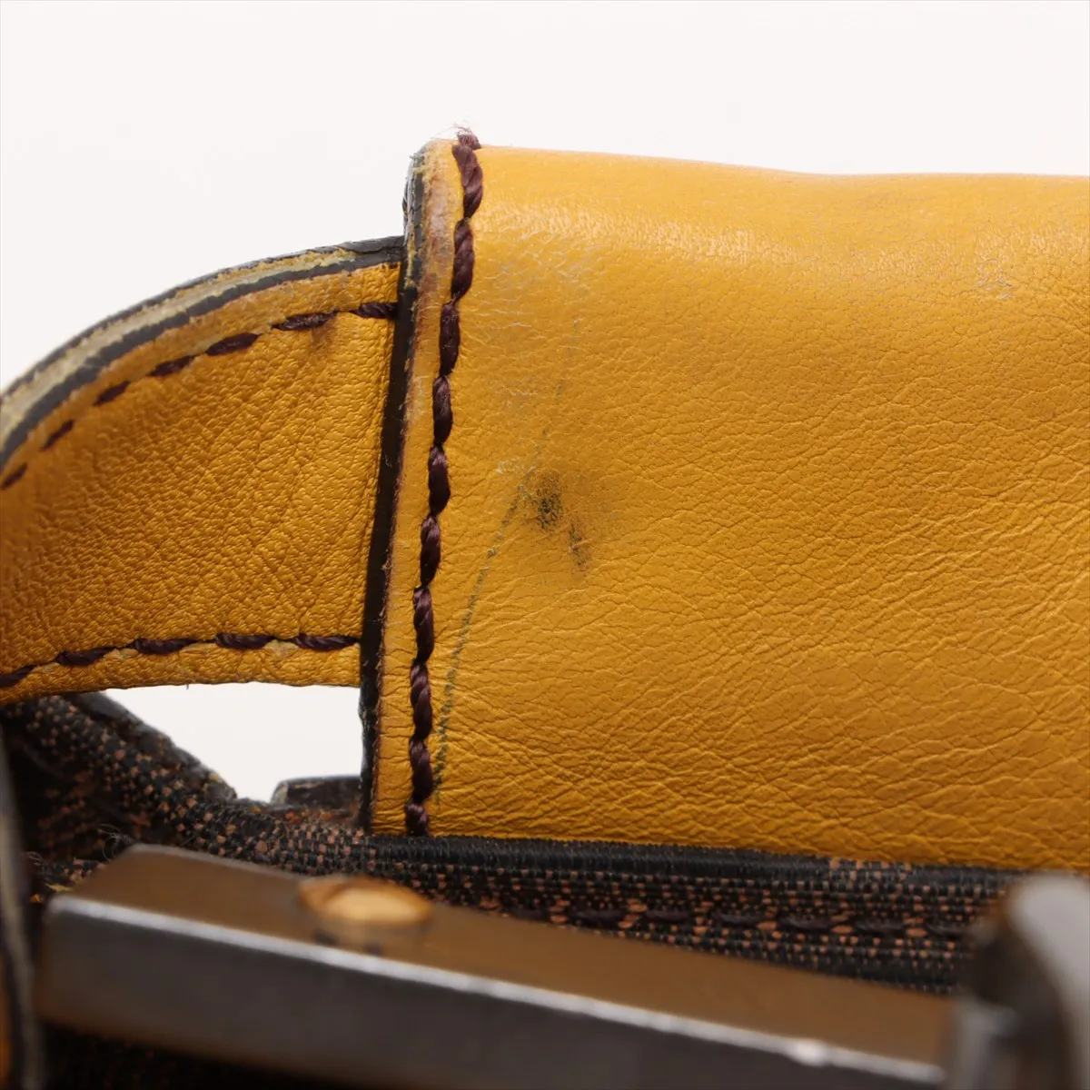 Peekaboo Large Leather 2WAY Handbag Yellow 8BN210 — view 14