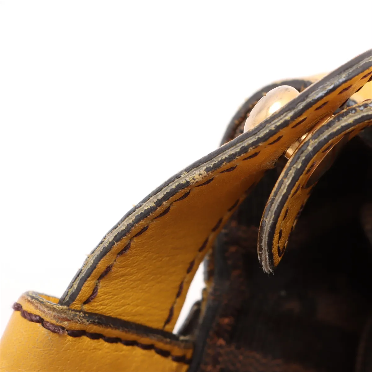 Peekaboo Large Leather 2WAY Handbag Yellow 8BN210 — view 15