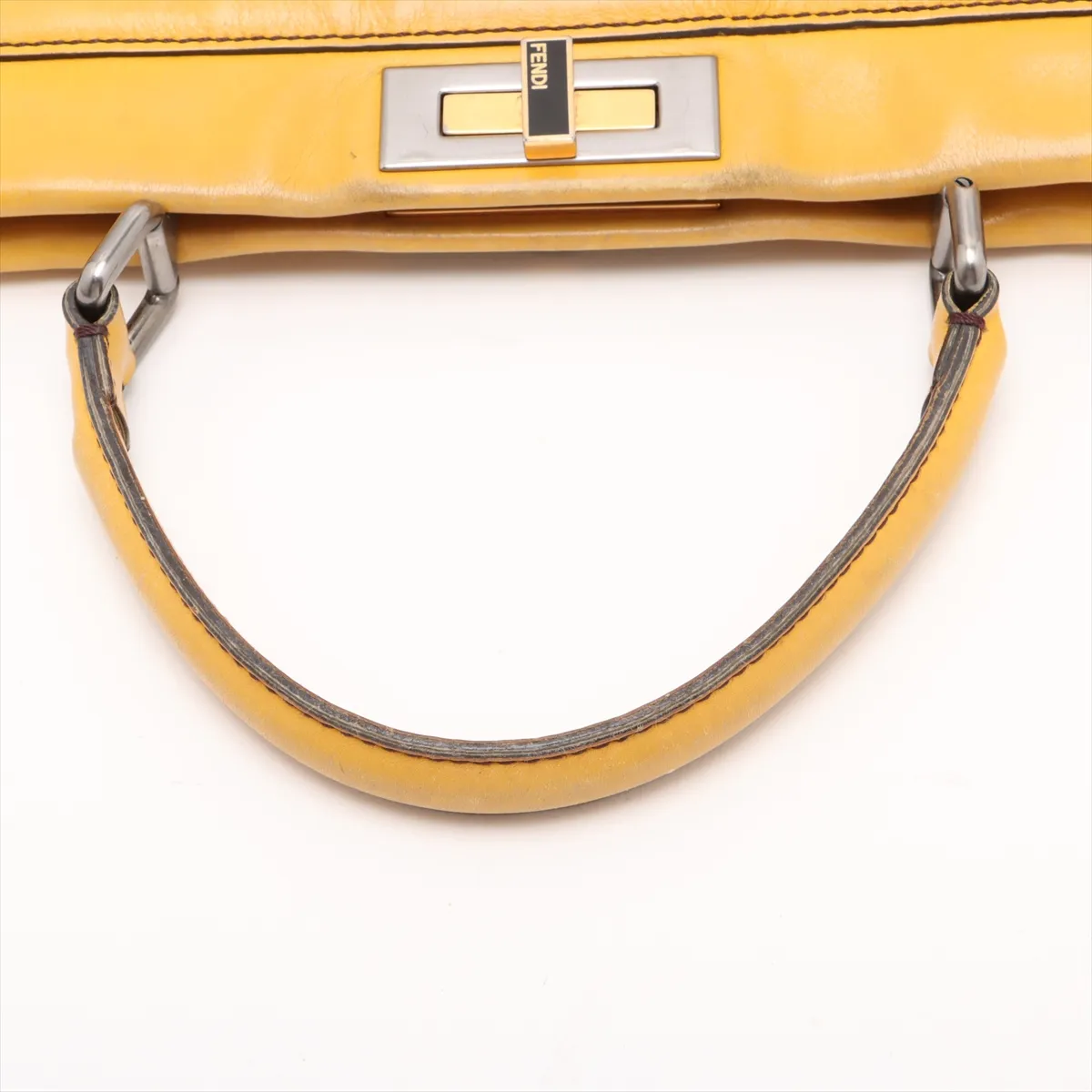 Peekaboo Large Leather 2WAY Handbag Yellow 8BN210 — view 5