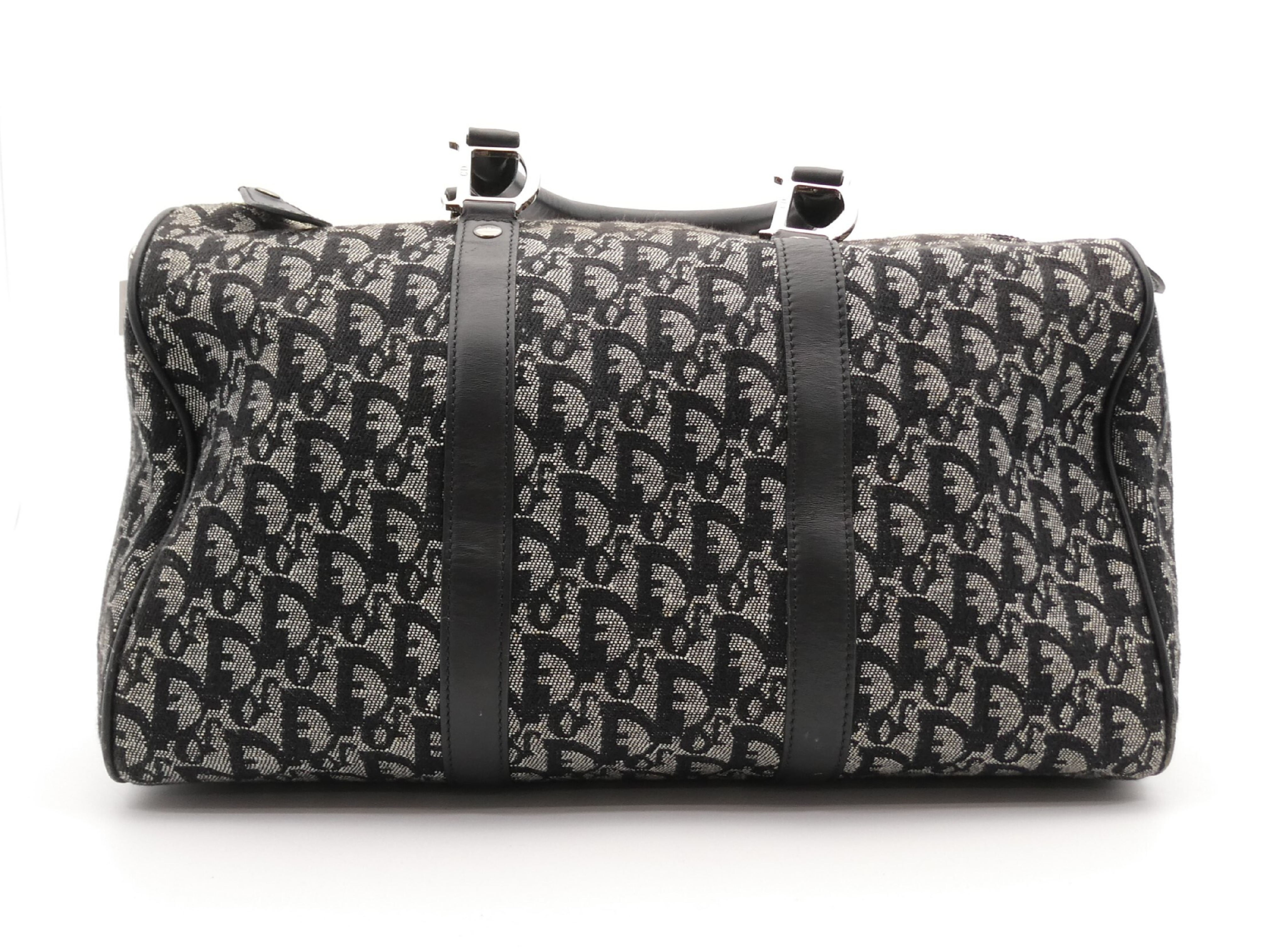 Trotter pattern canvas leather Boston bag — view 2