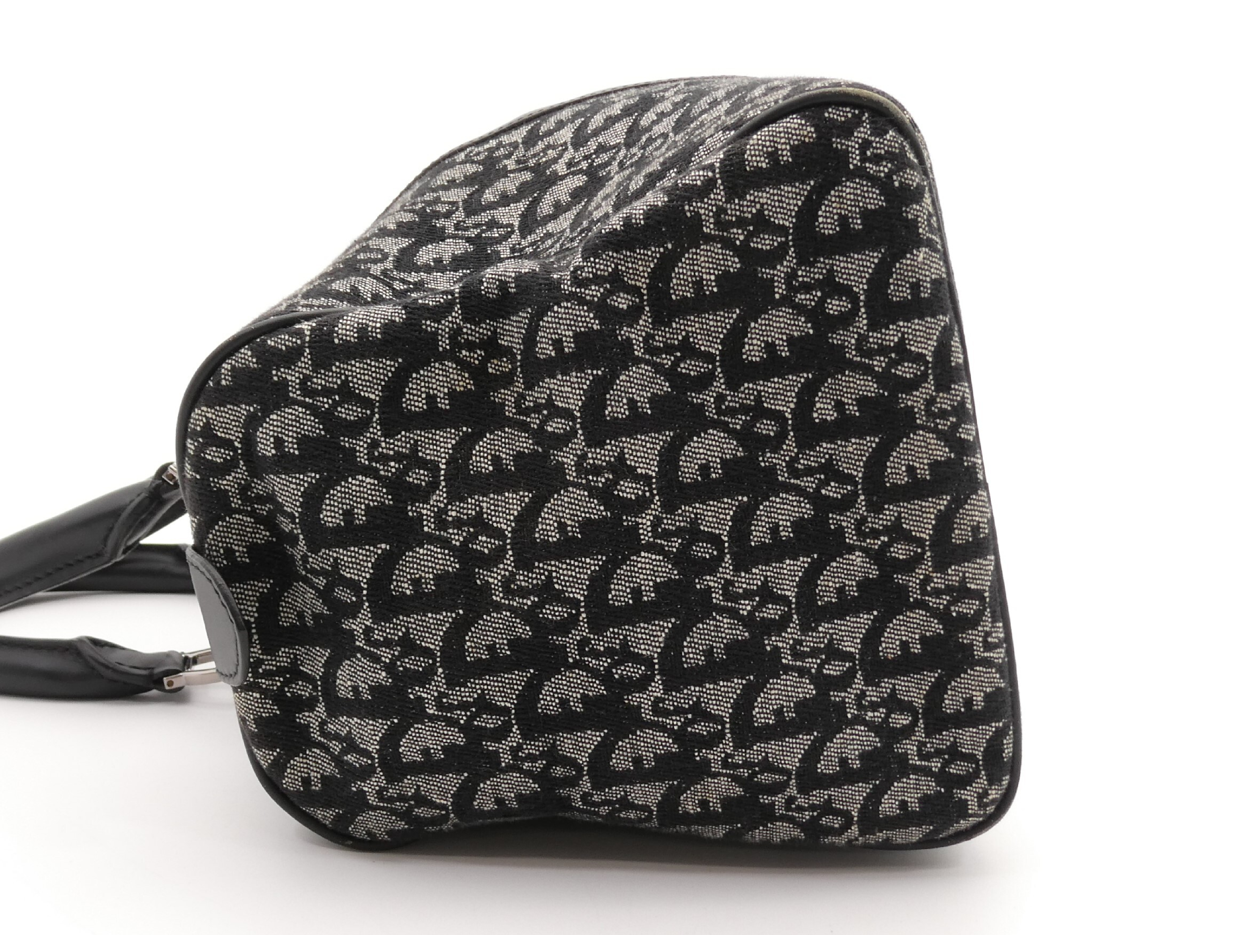 Trotter pattern canvas leather Boston bag — view 3