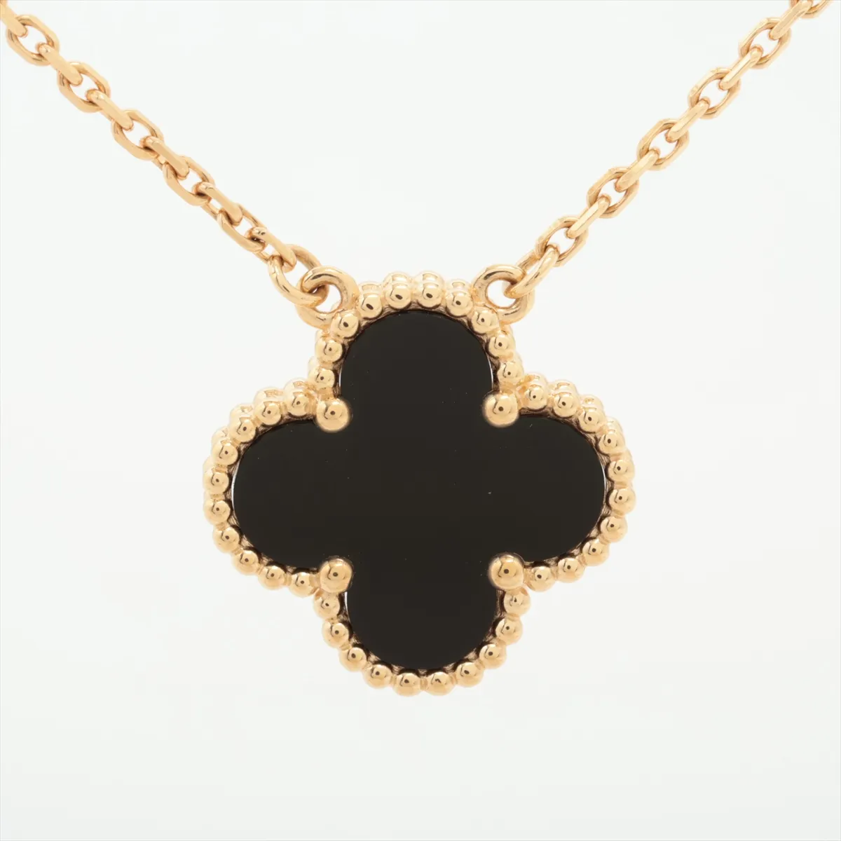 Vintage Alhambra Onyx Necklace 750 (Yellow Gold) 5.2g JA302369 — view 2