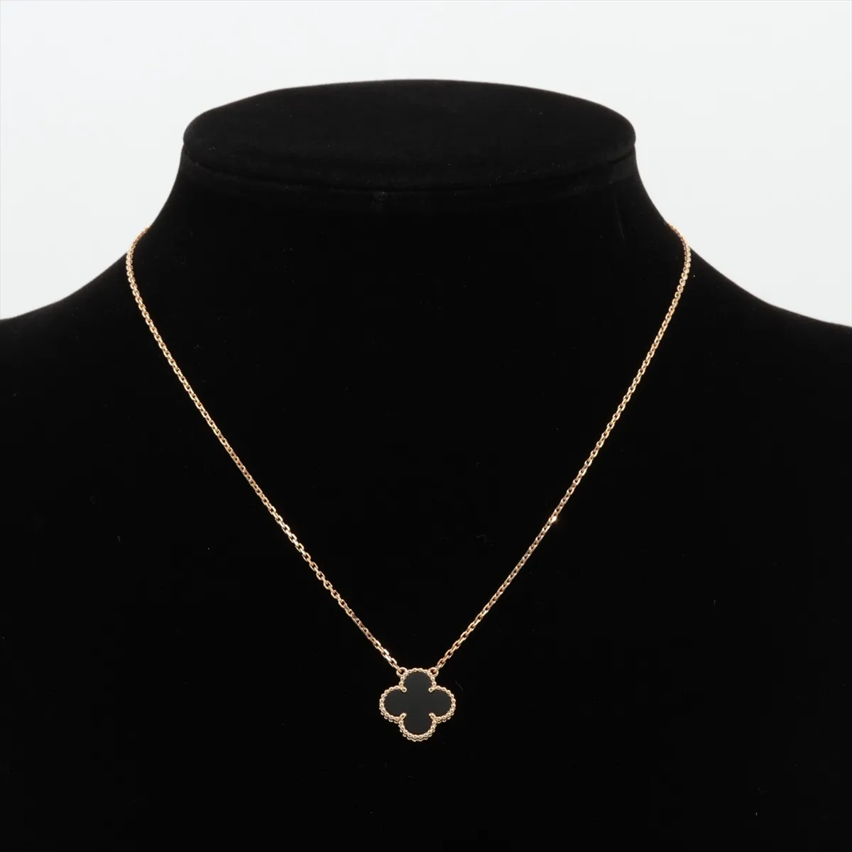 Vintage Alhambra Onyx Necklace 750 (Yellow Gold) 5.2g JA302369 — view 5