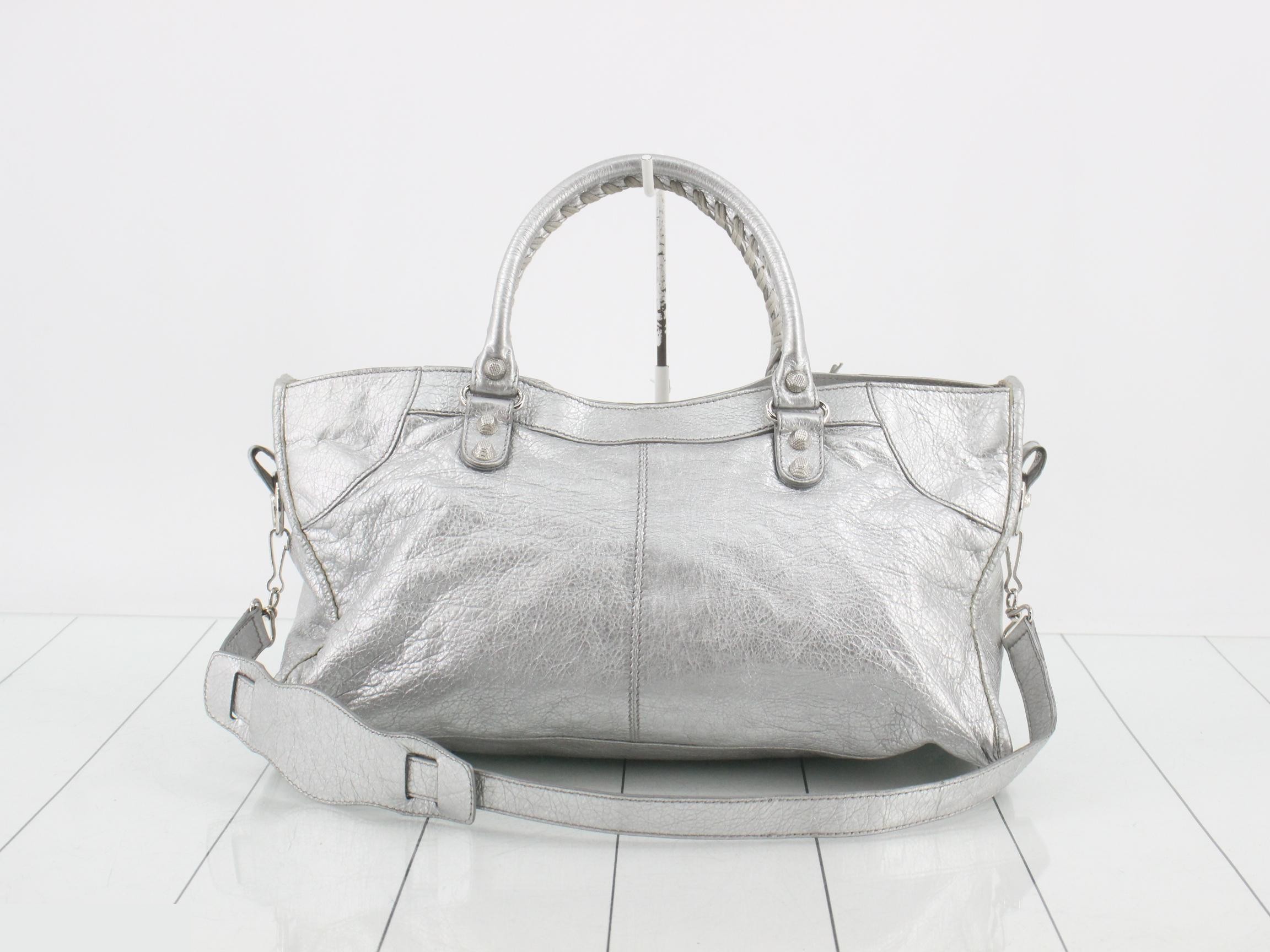 The City Shoulder Bag, Metallic Silver — view 2