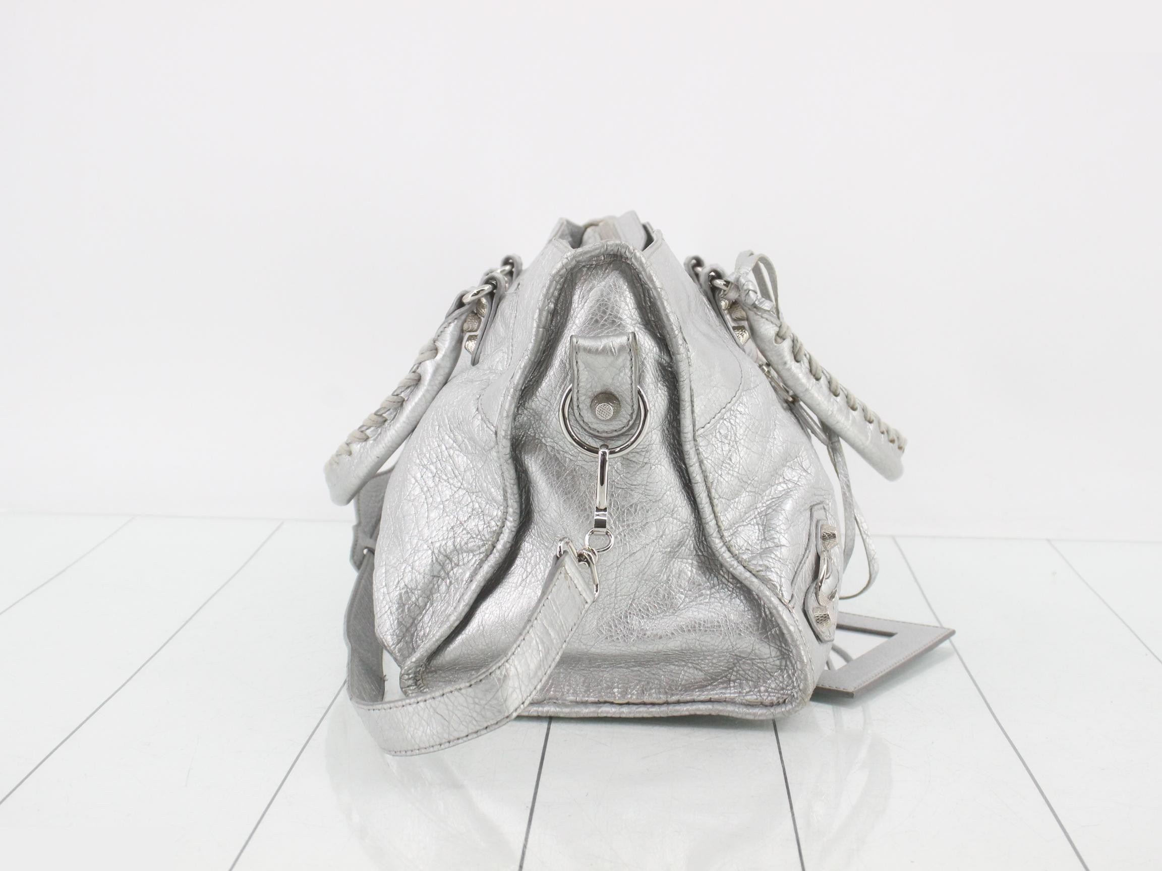 The City Shoulder Bag, Metallic Silver — view 4