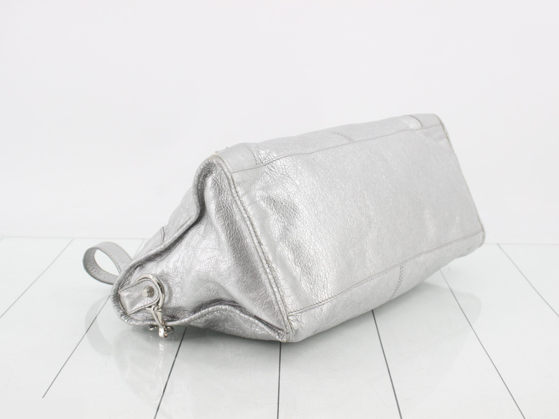 The City Shoulder Bag, Metallic Silver — view 5