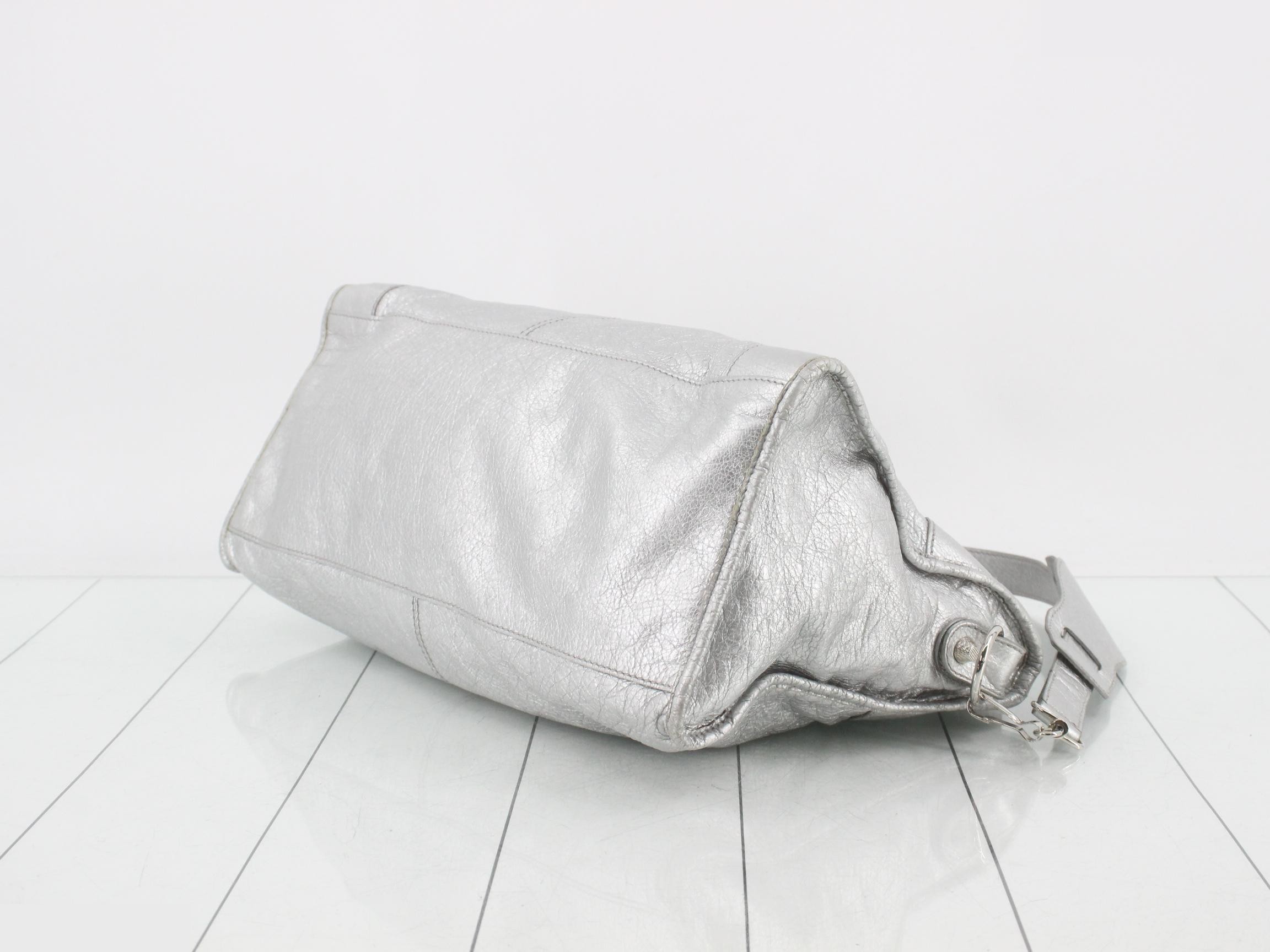 The City Shoulder Bag, Metallic Silver — view 6