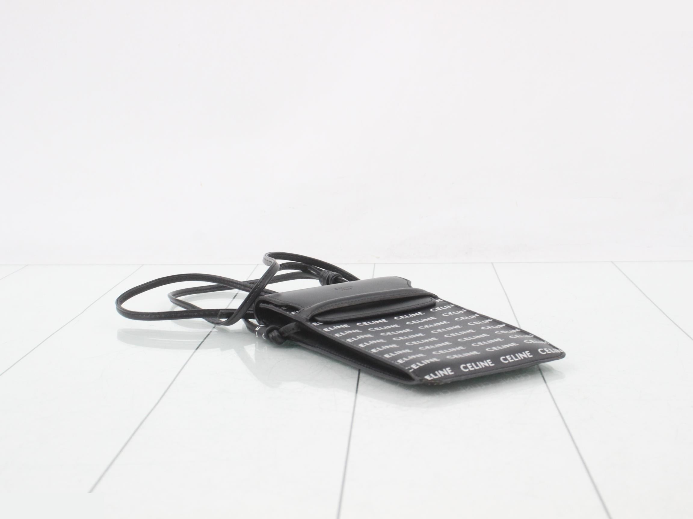 Logo shoulder bag, leather, black — view 5