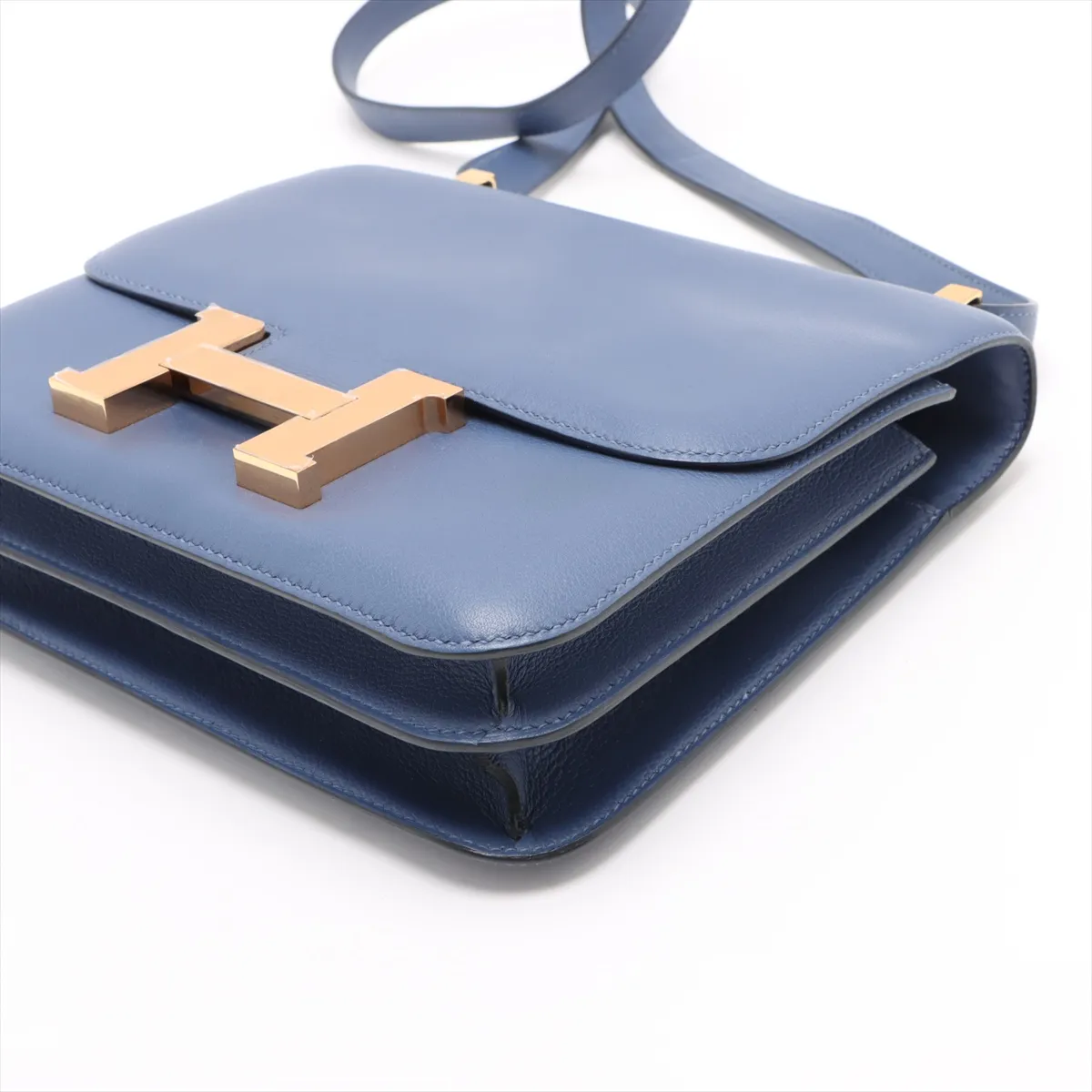 [Individually wrapped] Hermes Constance 3 24 Evercolor Blue Brighton Gold hardware A:2017 — view 3