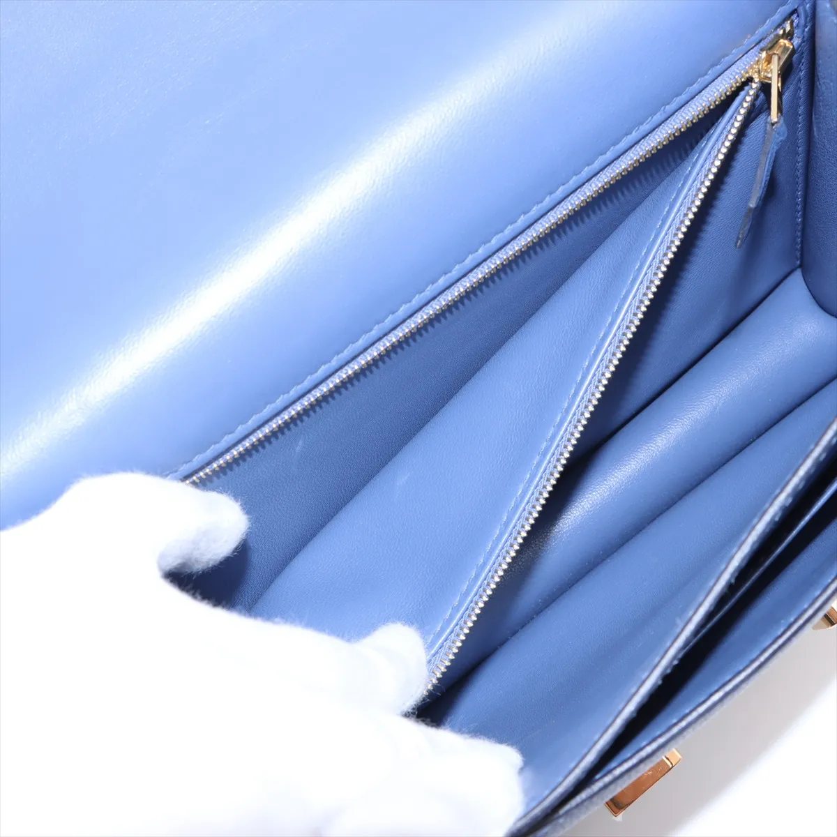 [Individually wrapped] Hermes Constance 3 24 Evercolor Blue Brighton Gold hardware A:2017 — view 9