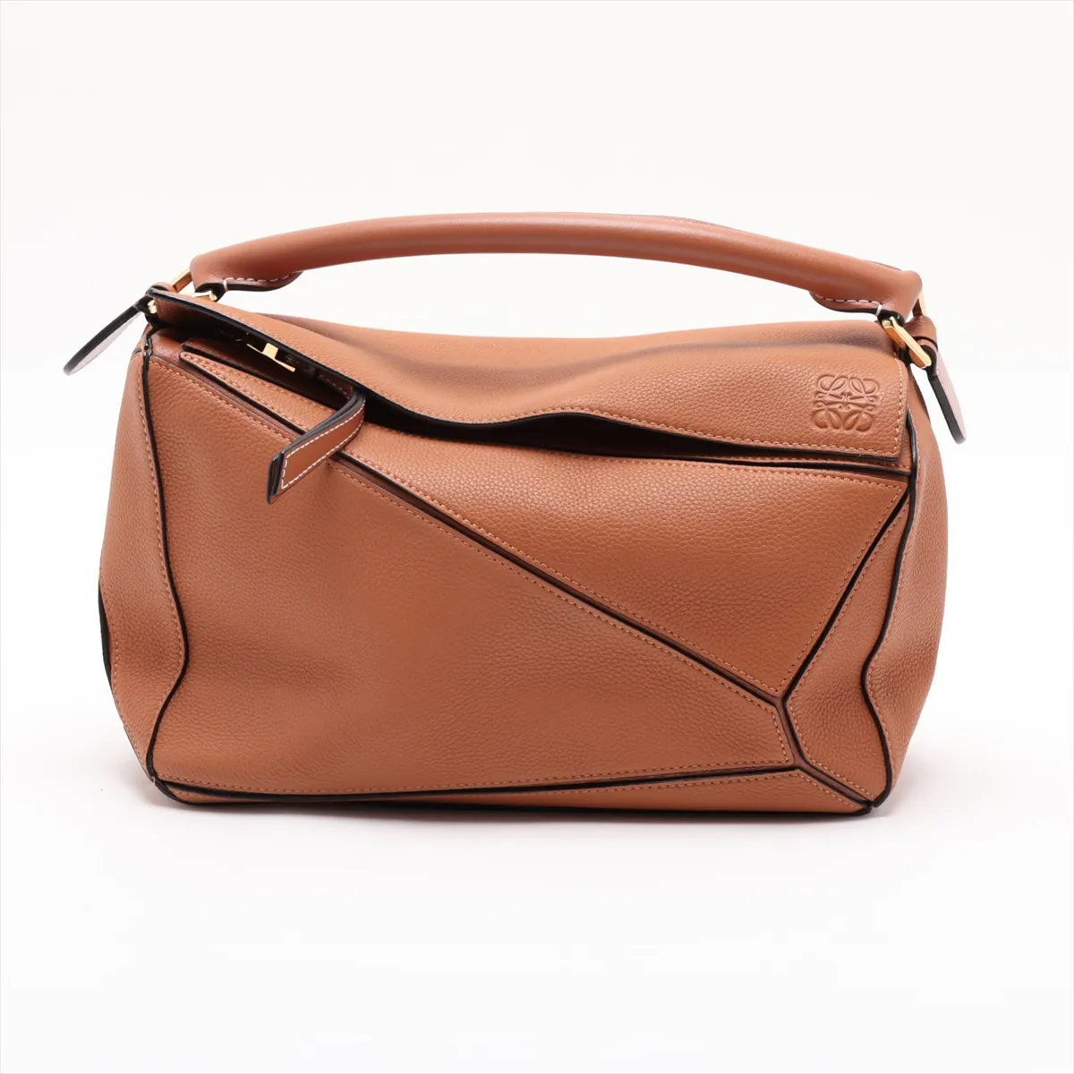 Puzzle Bag Leather 2-Way Handbag Brown — view 2