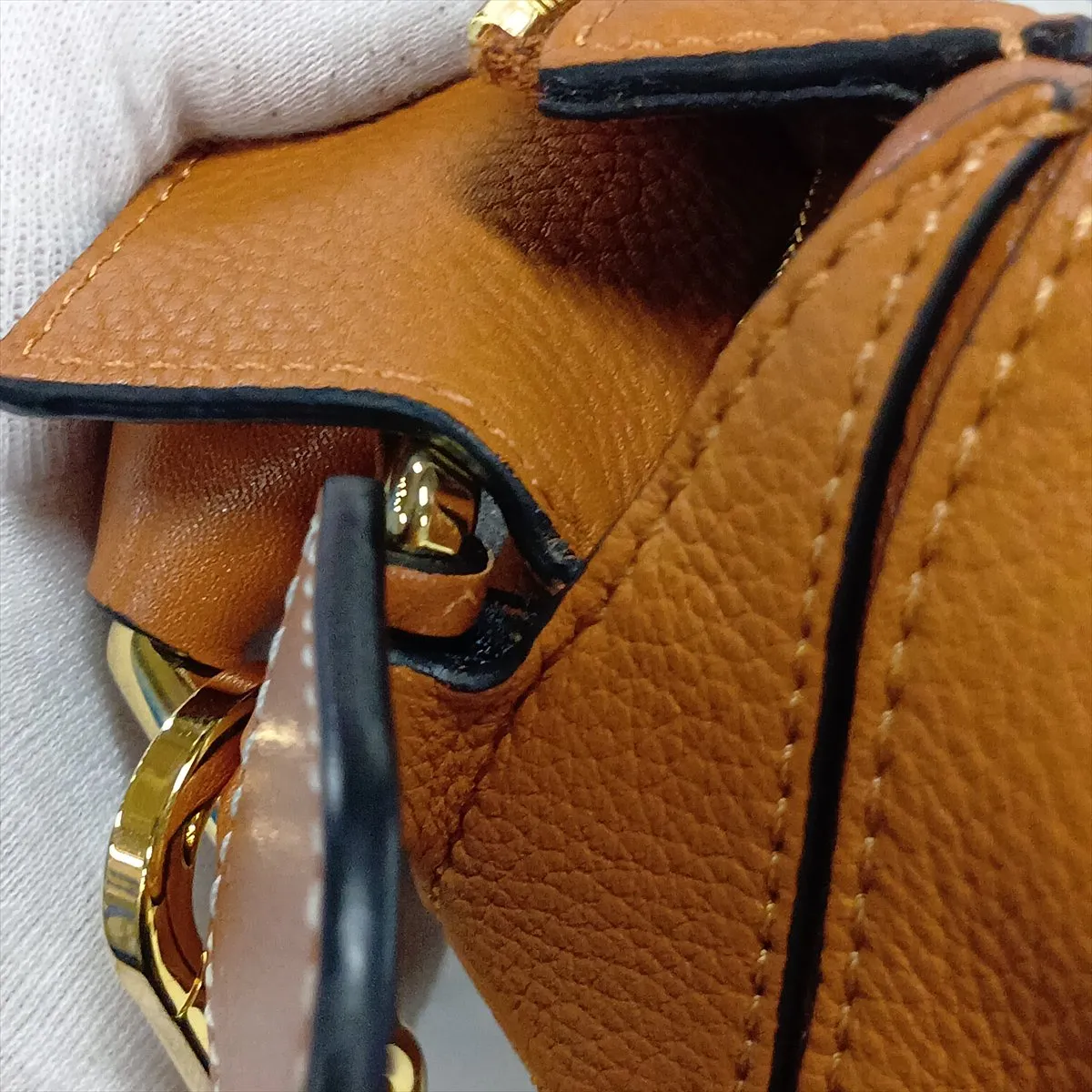 Puzzle Bag Leather 2-Way Handbag Brown — view 14