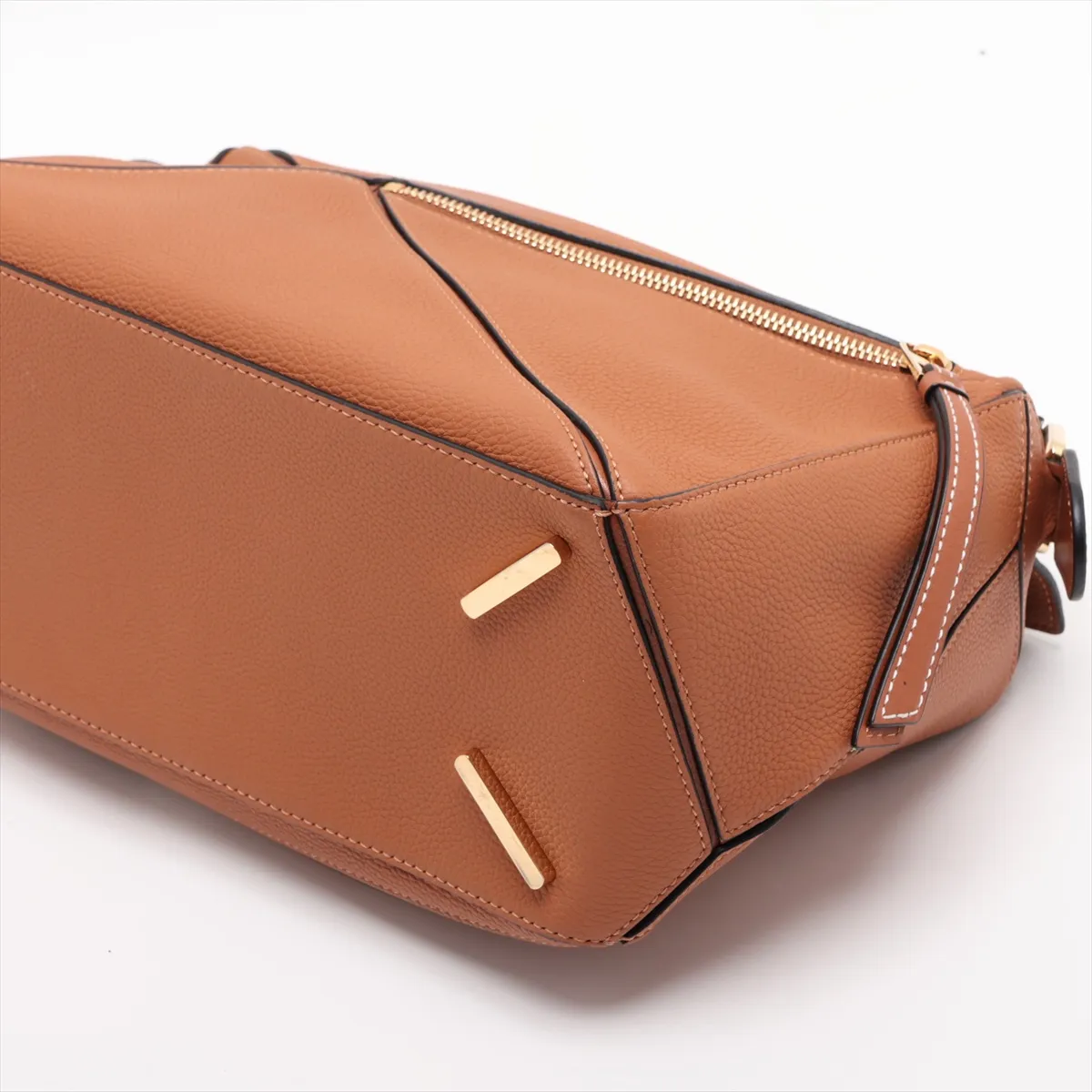 Puzzle Bag Leather 2-Way Handbag Brown — view 3