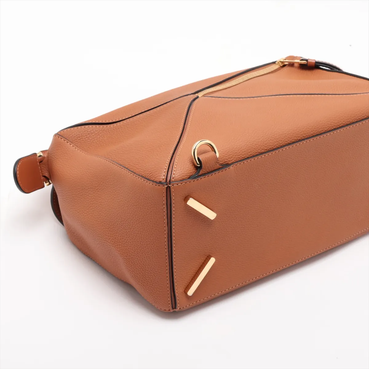 Puzzle Bag Leather 2-Way Handbag Brown — view 4
