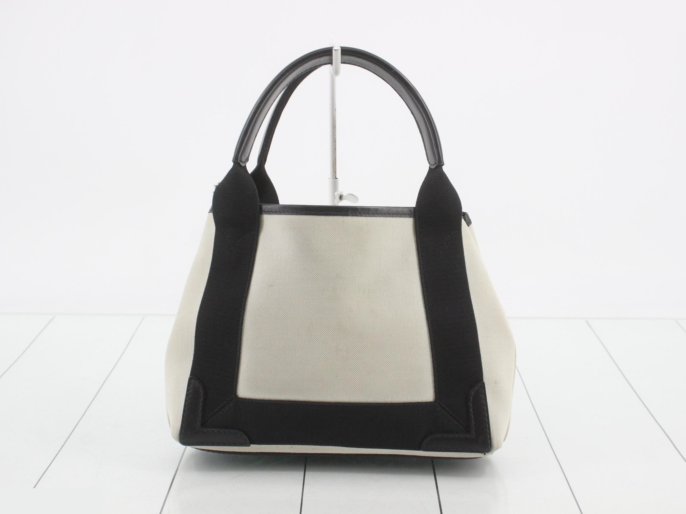 Navy Cabas XS, Ivory, Black Canvas — view 2