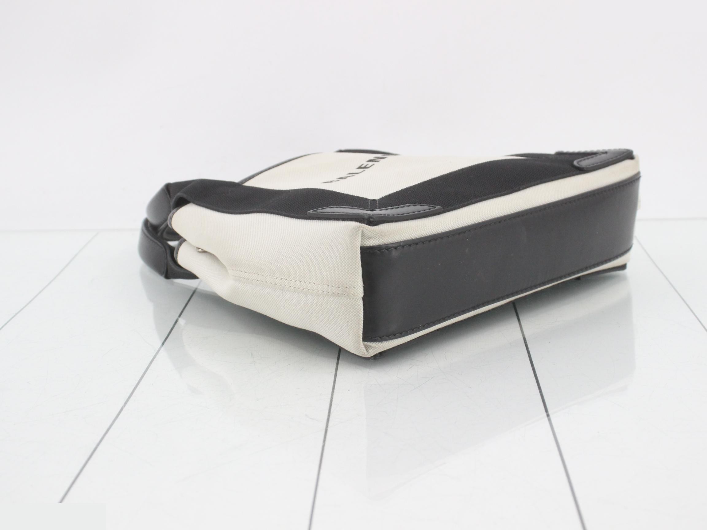 Navy Cabas XS, Ivory, Black Canvas — view 5