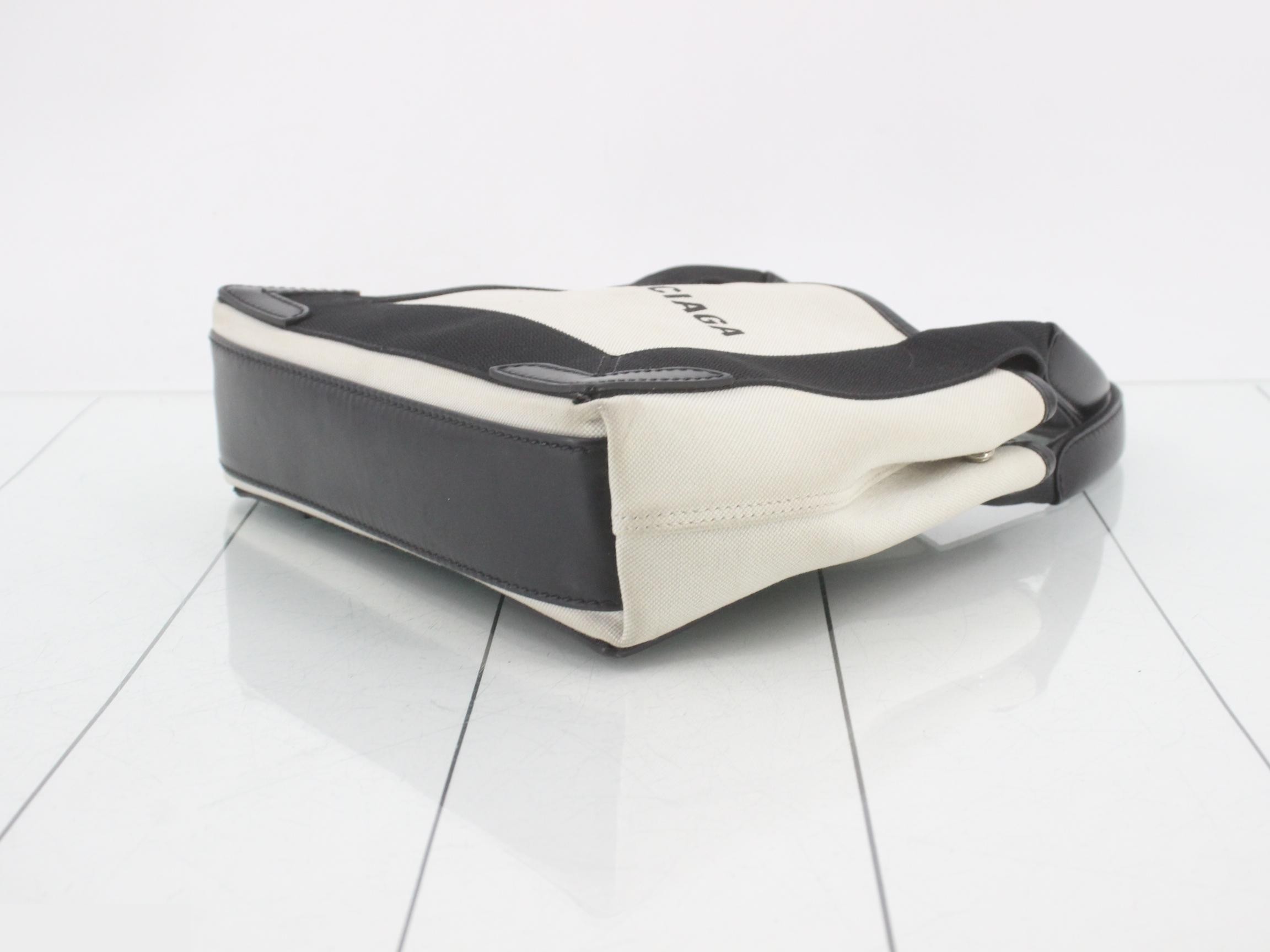 Navy Cabas XS, Ivory, Black Canvas — view 6