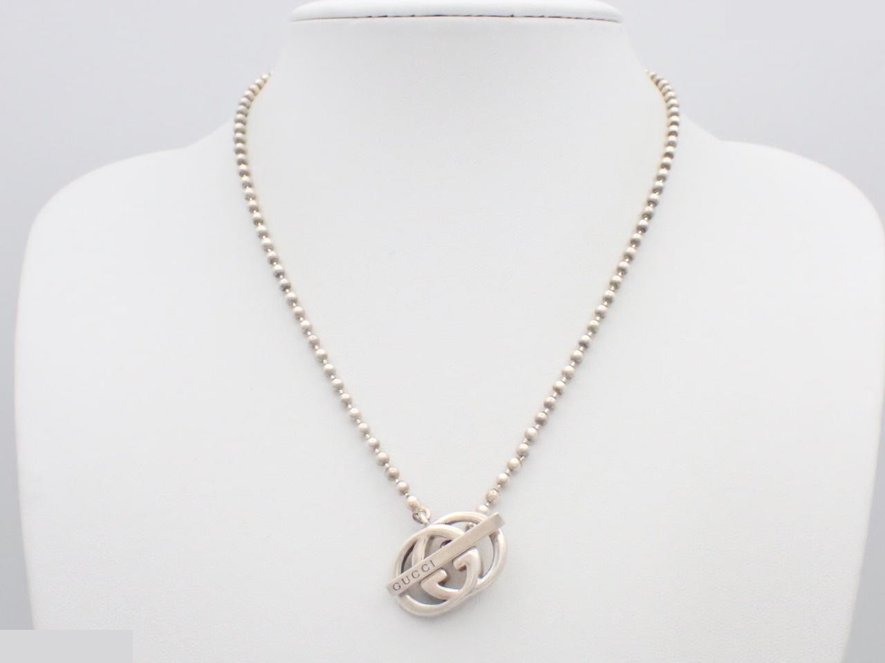 Interlocking G Necklace, Ball Chain, SV925, 19.2g — view 3