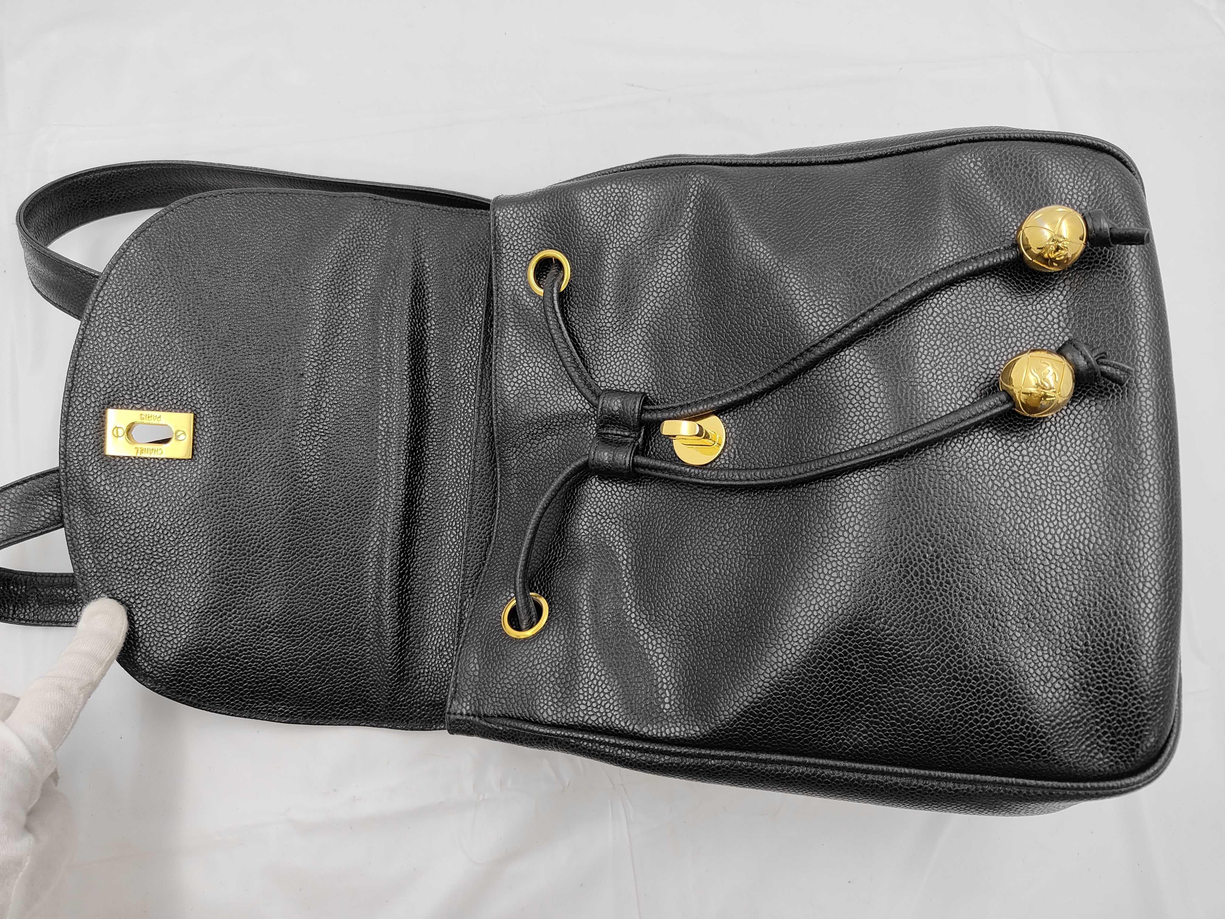 Coco Backpack, Caviar Leather, with Guarantee Card and Dust Bag. — view 9