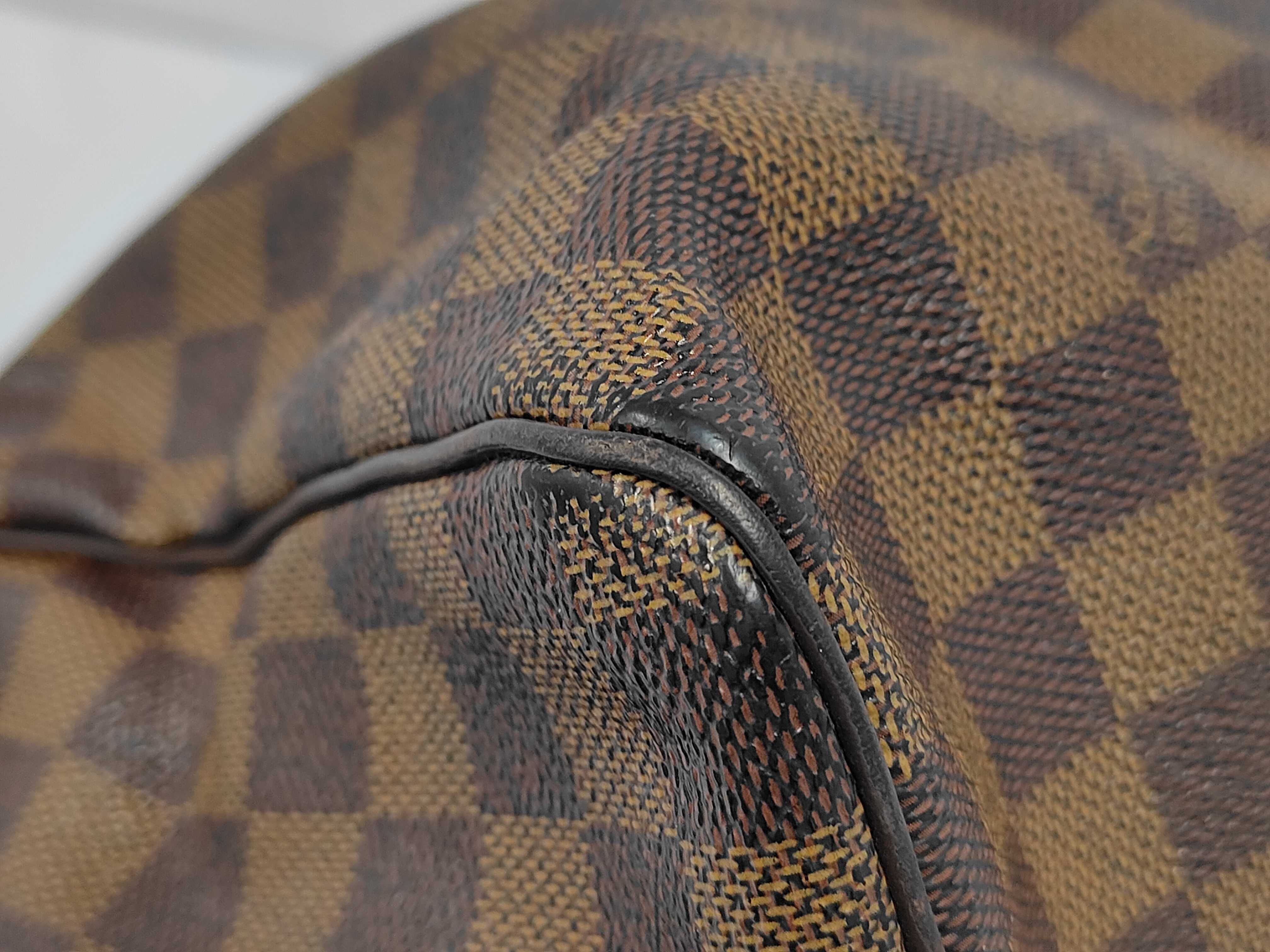 Speedy 30 Brown Damier Ebene Gold Hardware Bag — view 4
