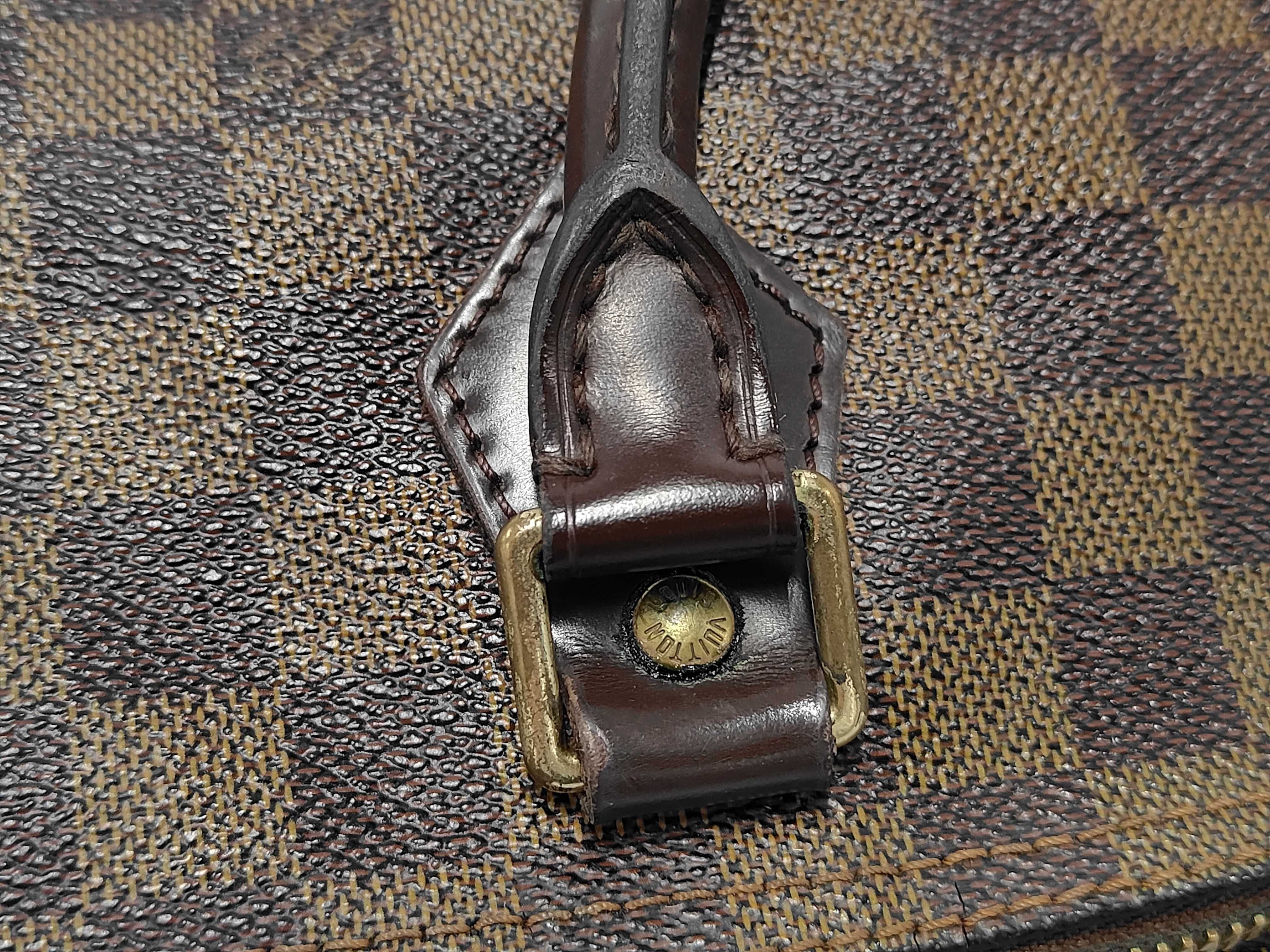 Speedy 30 Brown Damier Ebene Gold Hardware Bag — view 7