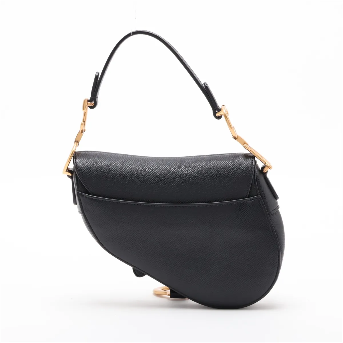 Saddle Leather 2-Way Handbag, Black — view 2