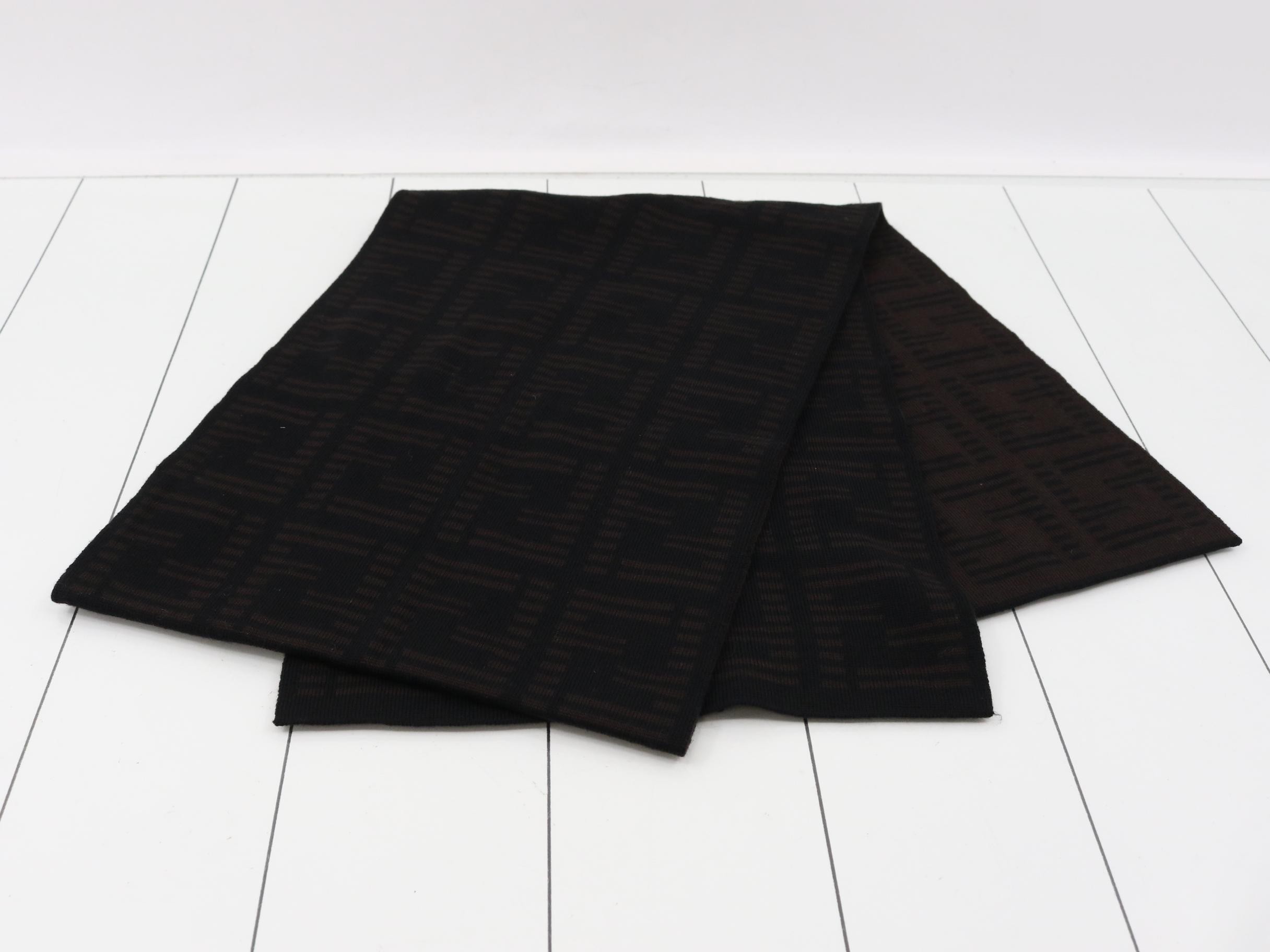 Zucca scarf, all-over print, brown — view 3