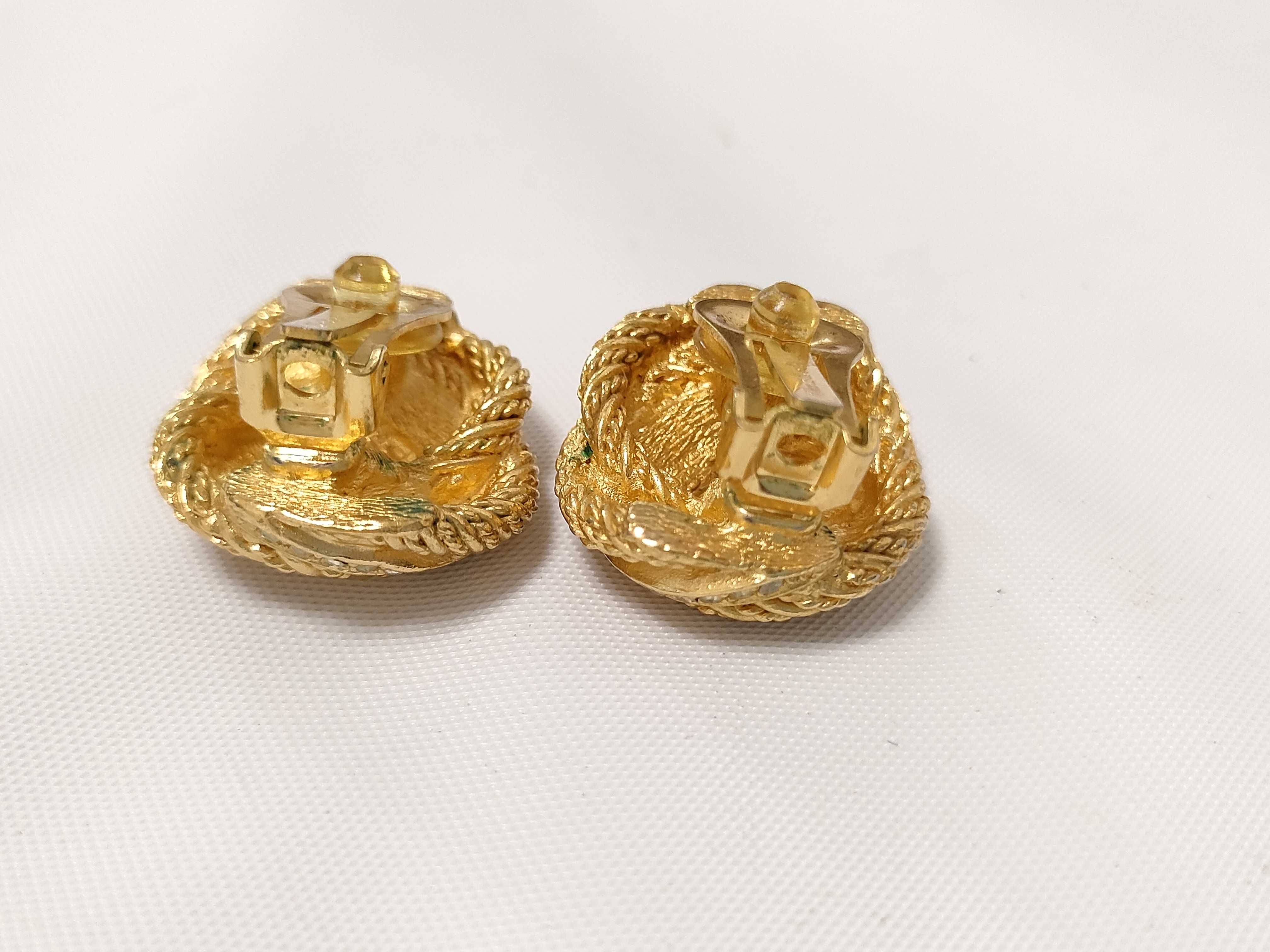 Christian Earrings, Rhinestone Gold Earrings — view 5